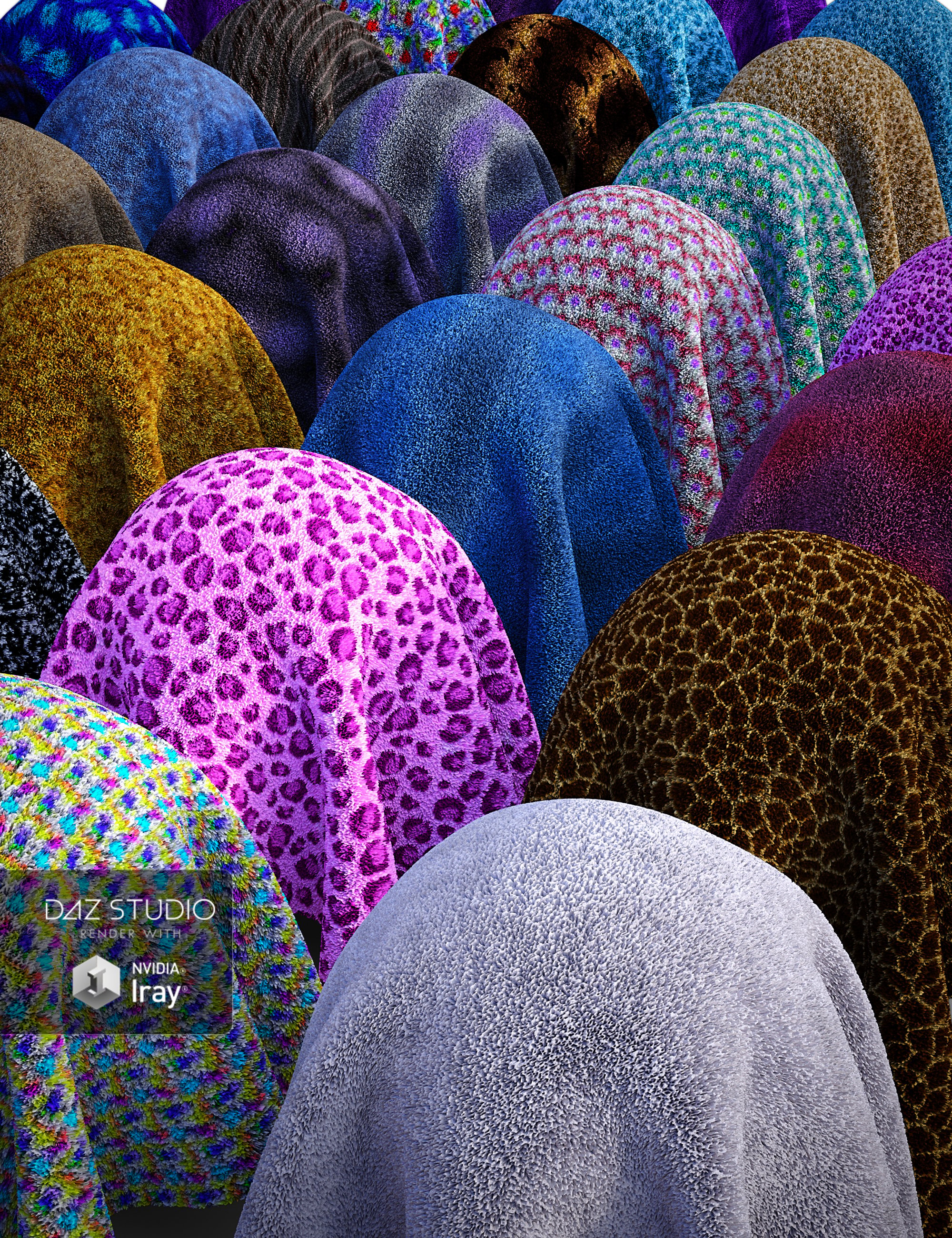 Fun Fur Iray Shaders by: JGreenlees, 3D Models by Daz 3D