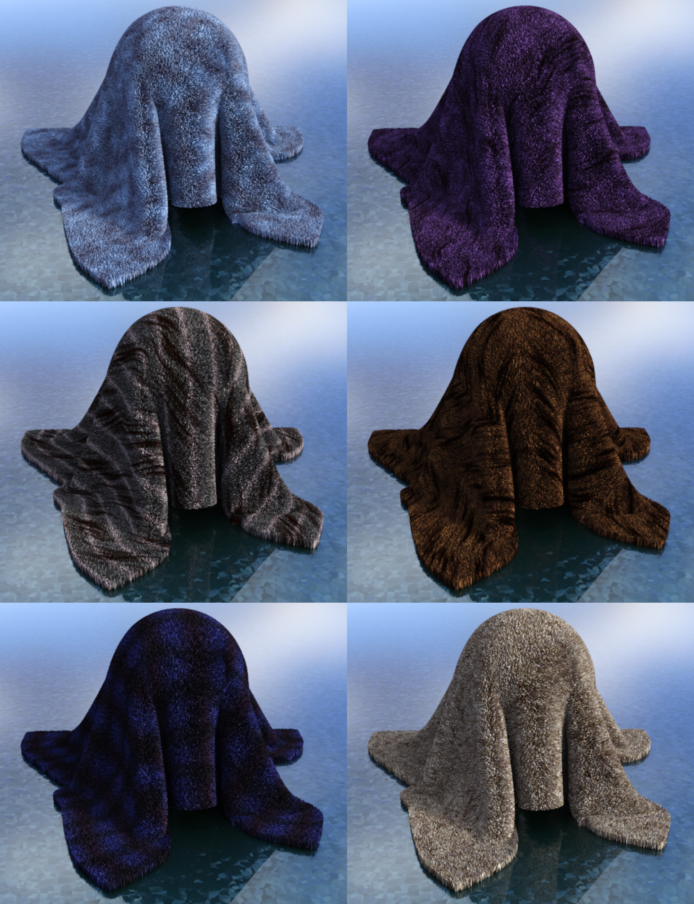 Fun Fur Iray Shaders by: JGreenlees, 3D Models by Daz 3D