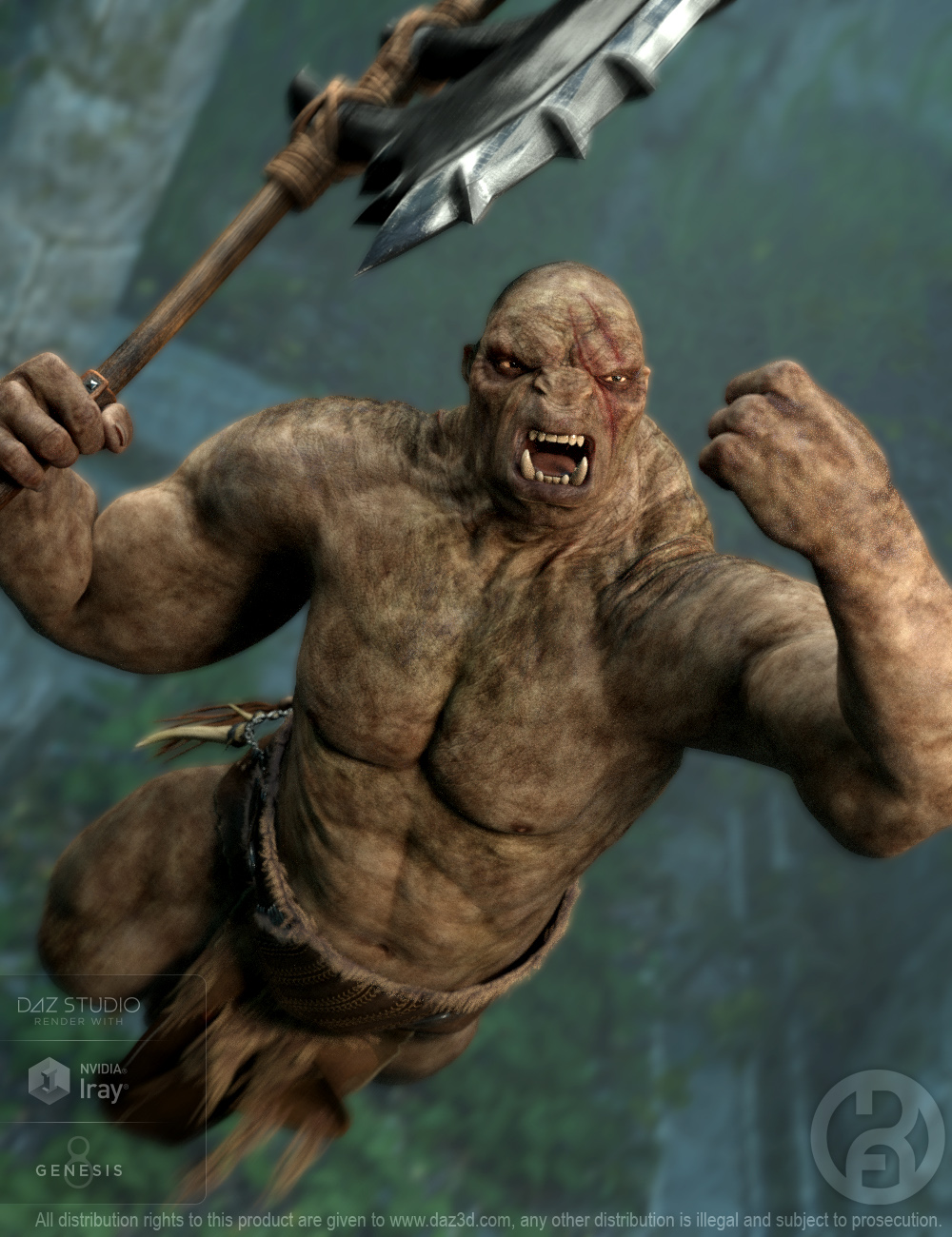 Troll Beast for Genesis 8 Male(s) by: RawArt, 3D Models by Daz 3D