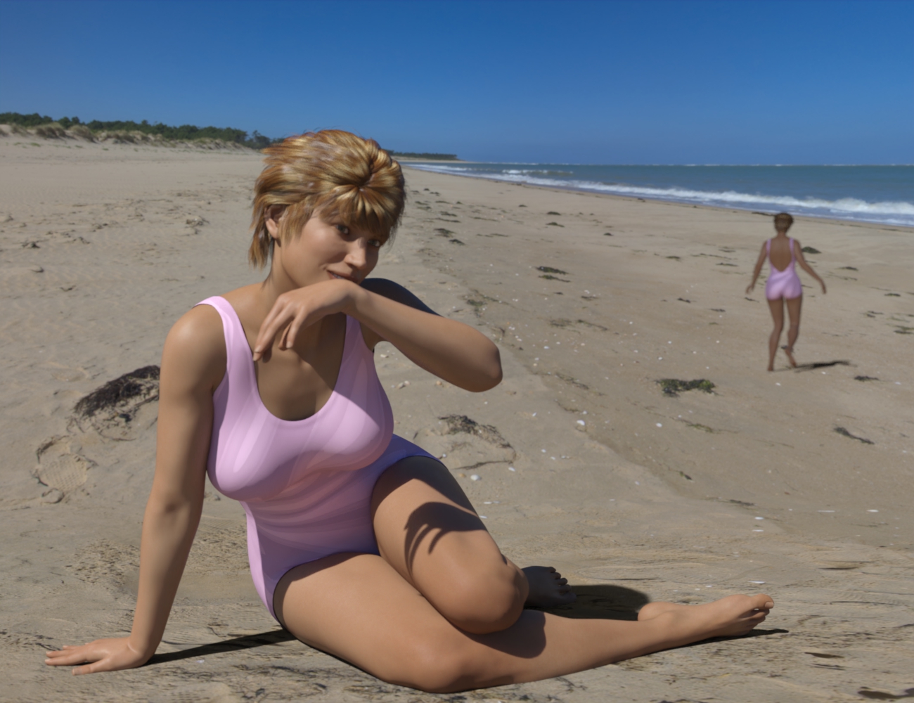 Bashful Beachwear for Genesis 8 Female(s) by: Aave Nainen, 3D Models by Daz 3D
