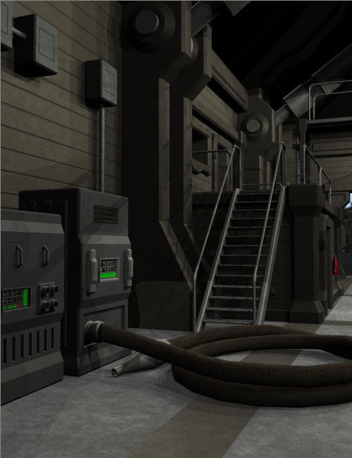 Sci-fi Hangar by: Nightshift3D, 3D Models by Daz 3D