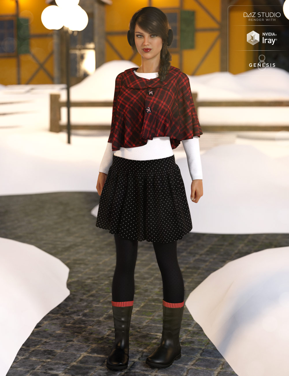 dForce Wonderland Outfit for Genesis 8 Female(s) by: Barbara BrundonMoonscape GraphicsSade, 3D Models by Daz 3D