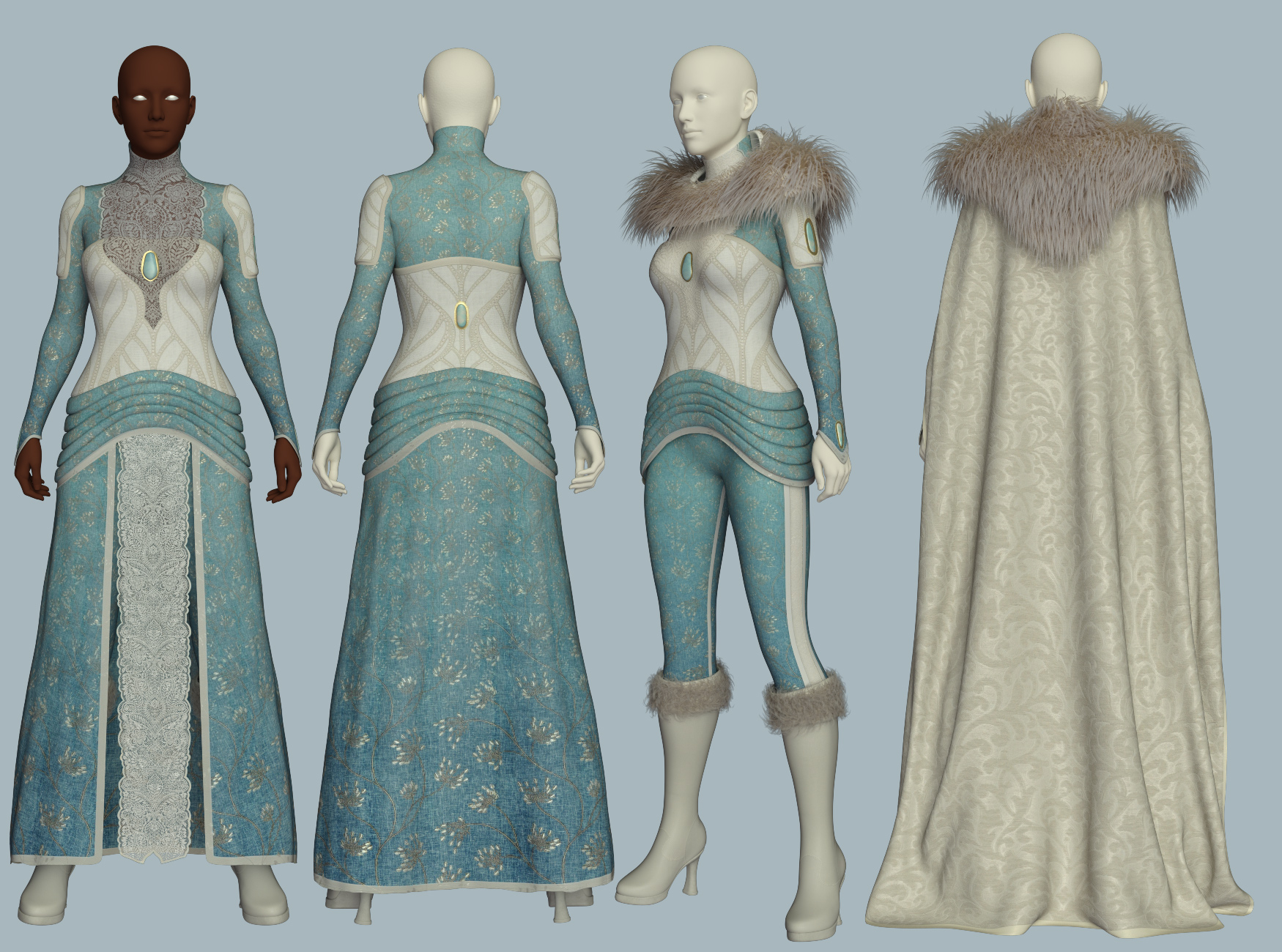 dForce Nkea Outfit for Genesis 8 Female(s) by: AmaranthPixelTizzyFit, 3D Models by Daz 3D