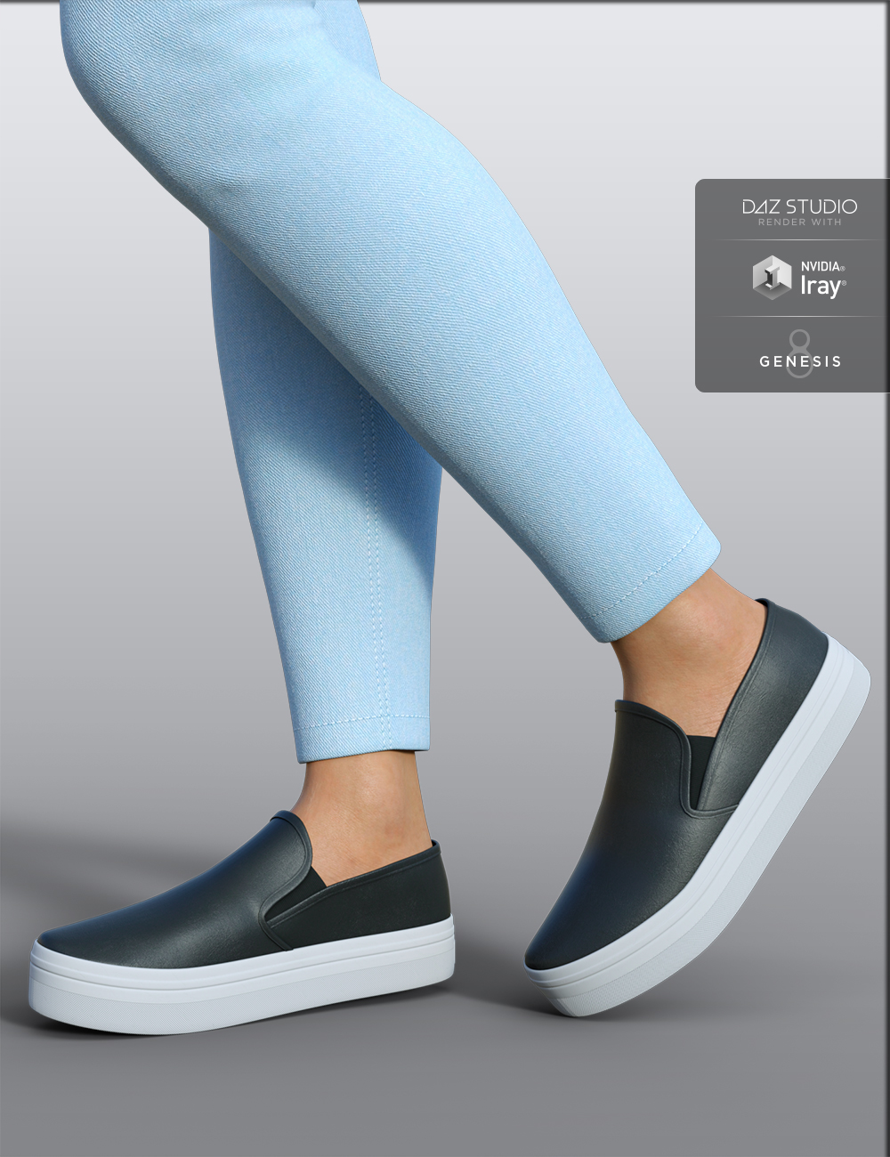 H&C Skinny Jeans Outfit for Genesis 8 Female(s) by: IH Kang, 3D Models by Daz 3D