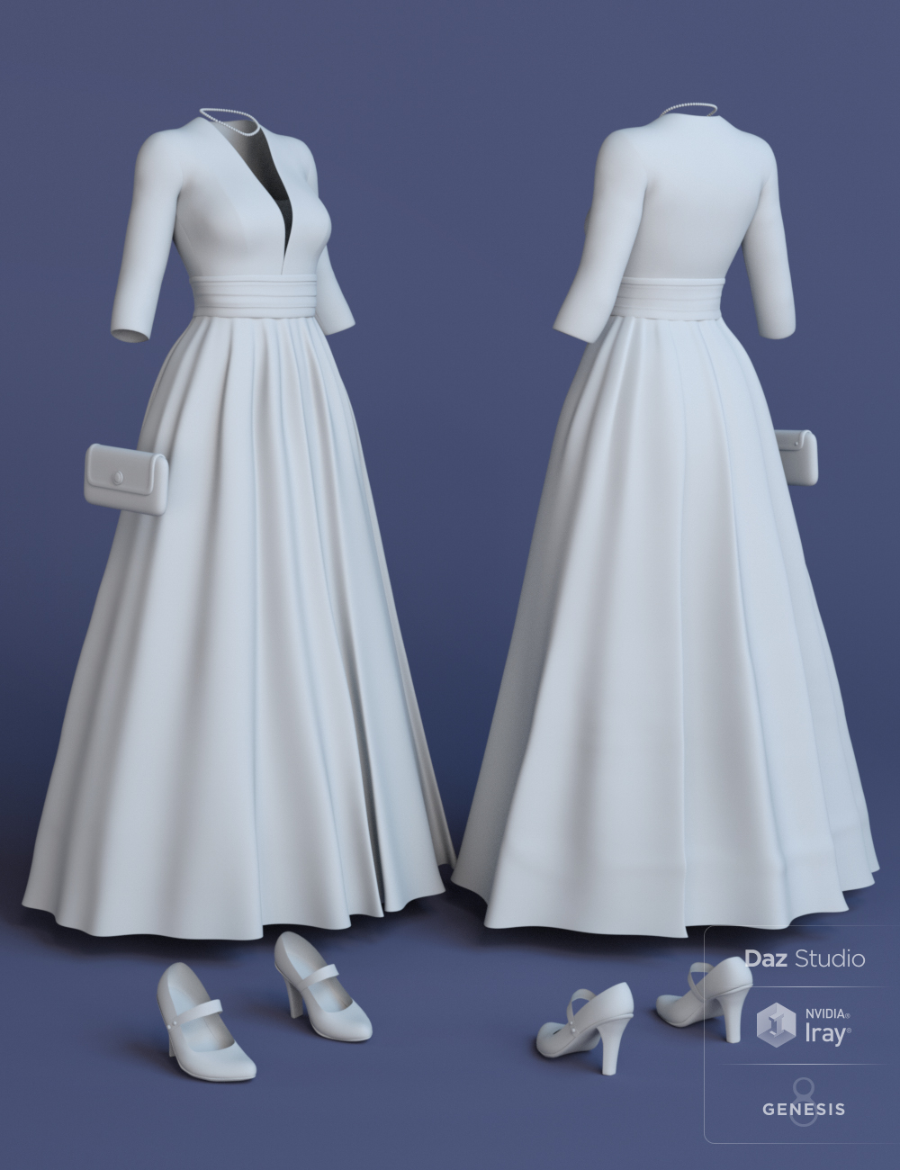 dForce Before Midnight Dress for Genesis 8 Female(s) by: Barbara BrundonDirtyFairy, 3D Models by Daz 3D