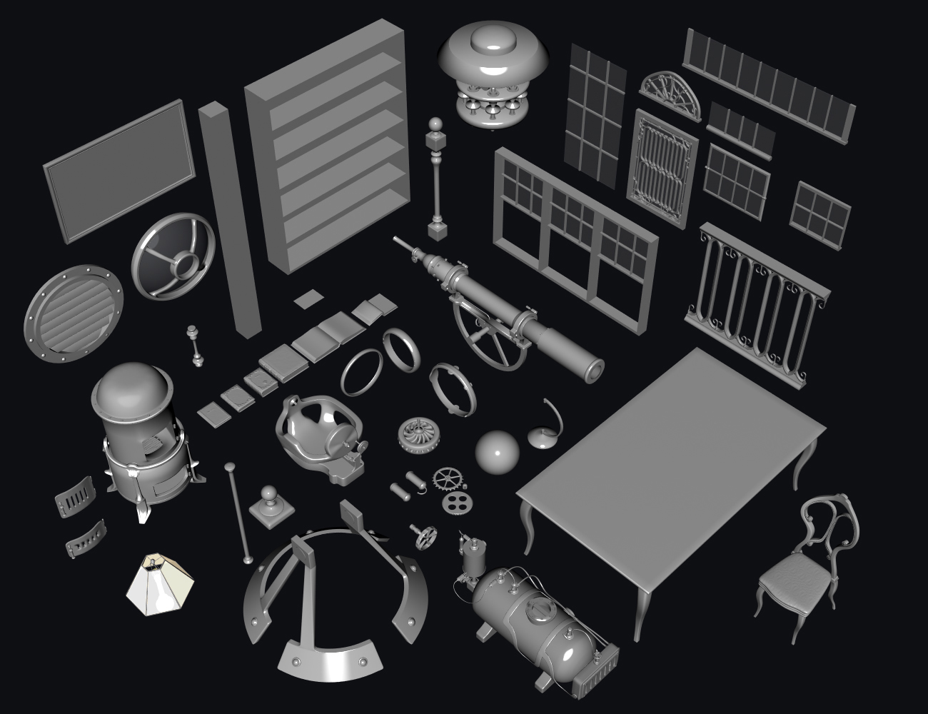 Steampunk Workshop by: Phantasmagorical Scenes, 3D Models by Daz 3D