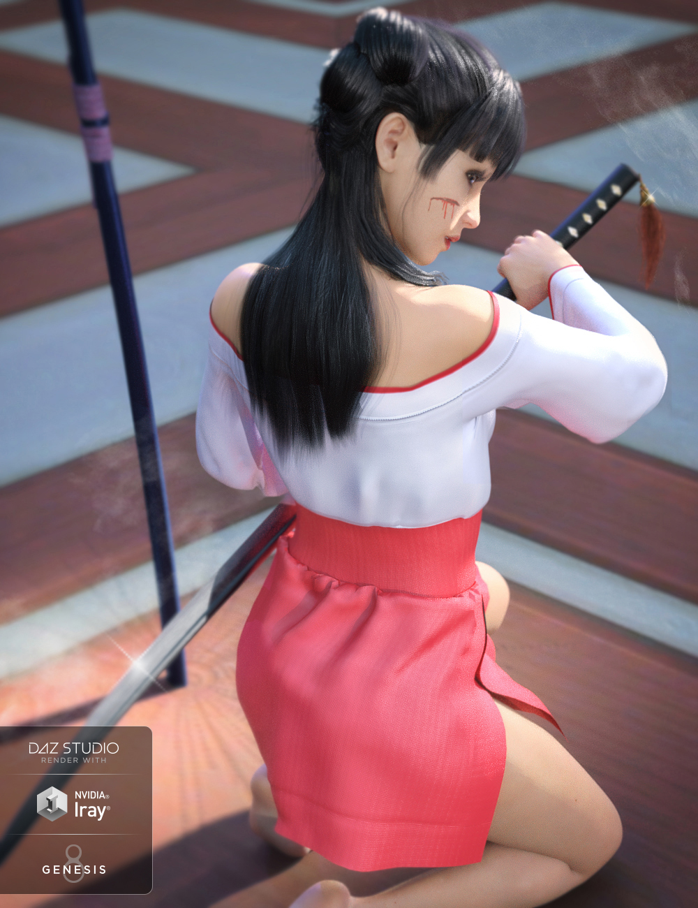dForce Kimono for Genesis 8 Female(s) by: Crocodile Liu, 3D Models by Daz 3D