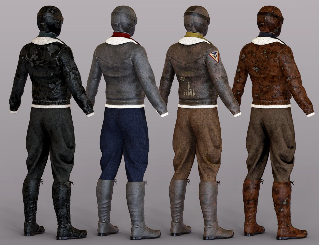 dForce Retro Aviator Outfit Textures dForce Retro Aviator Outfit Textures by: Anna Benjamin, 3D Models by Daz 3D