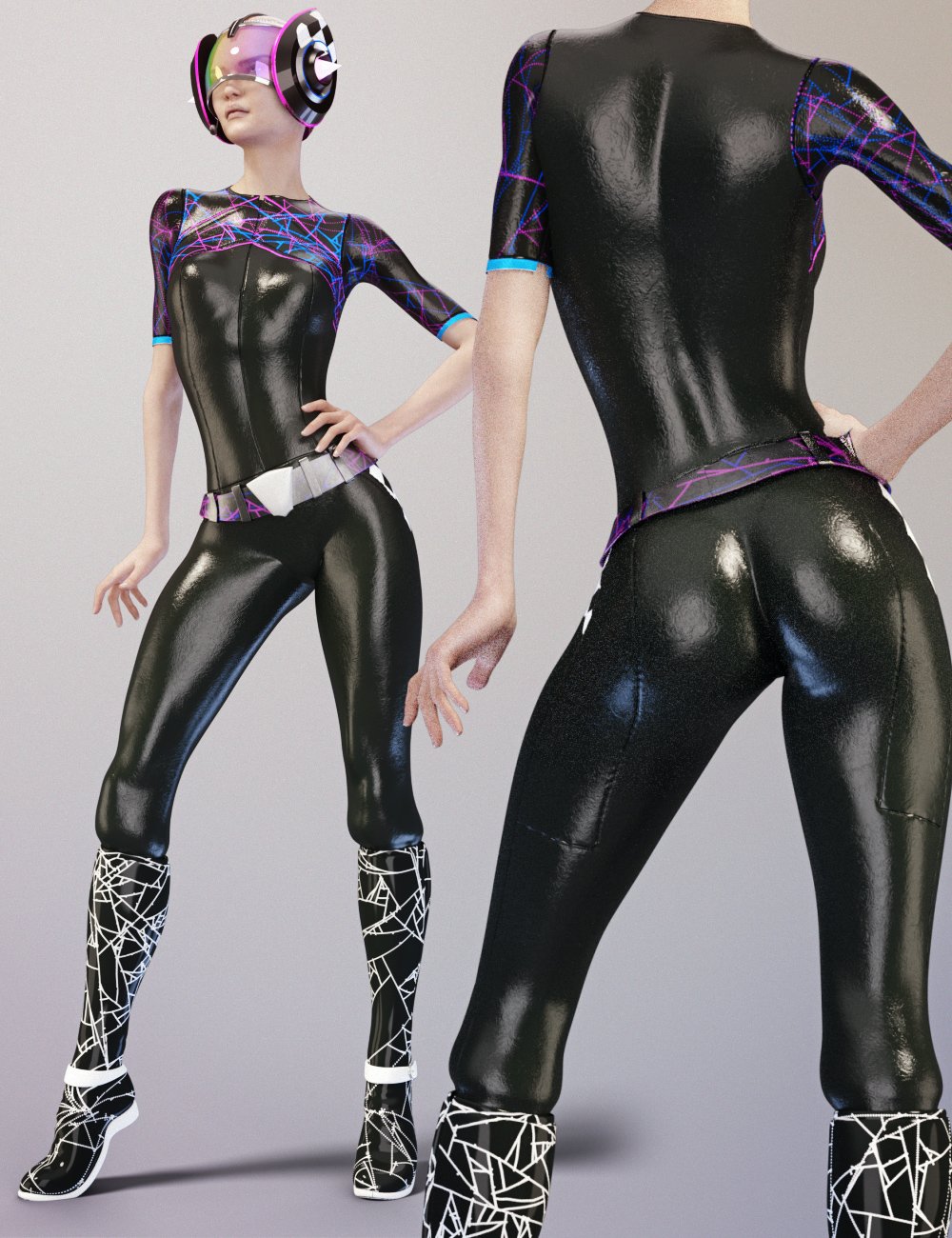 Stylized Helmet, Airboard and Poses with Bonus Suit Textures Stylized Helmet, Airboard and Poses with Bonus Suit Textures by: Neikdian, 3D Models by Daz 3D