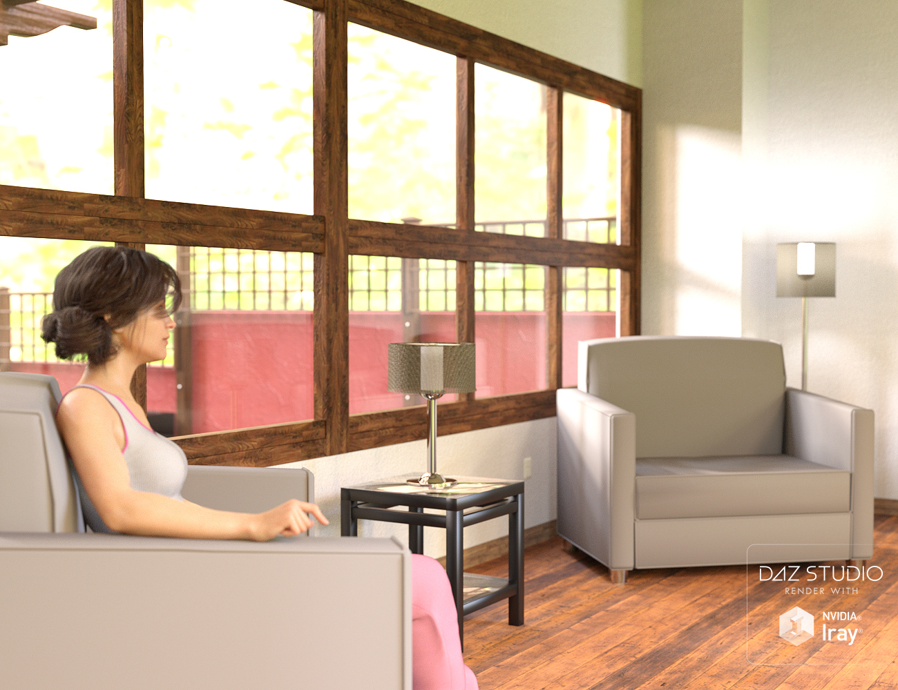 Living Room Scene by: , 3D Models by Daz 3D