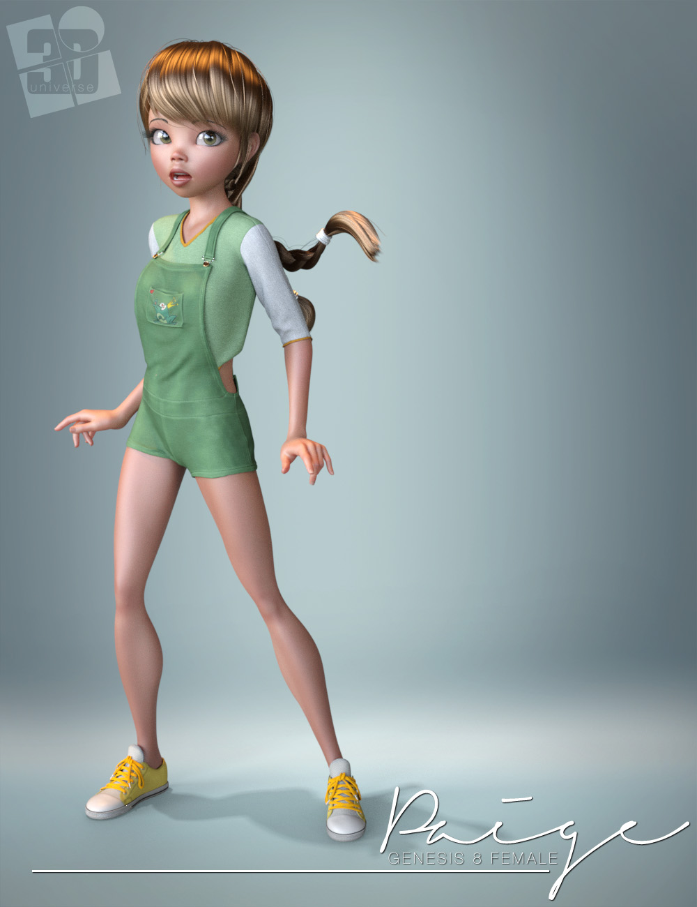 dForce Paige Clothing for Genesis 8 Female(s) by: 3D Universe, 3D Models by Daz 3D