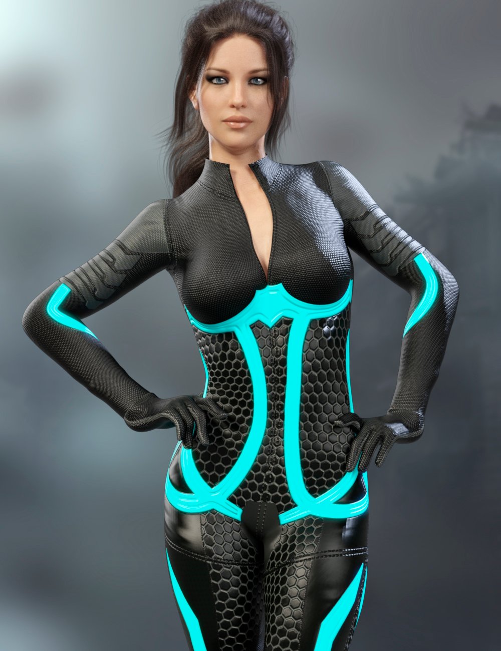X-Fashion Sci Bodysuit 3 for Genesis 8 Female(s) by: xtrart-3d, 3D Models by Daz 3D