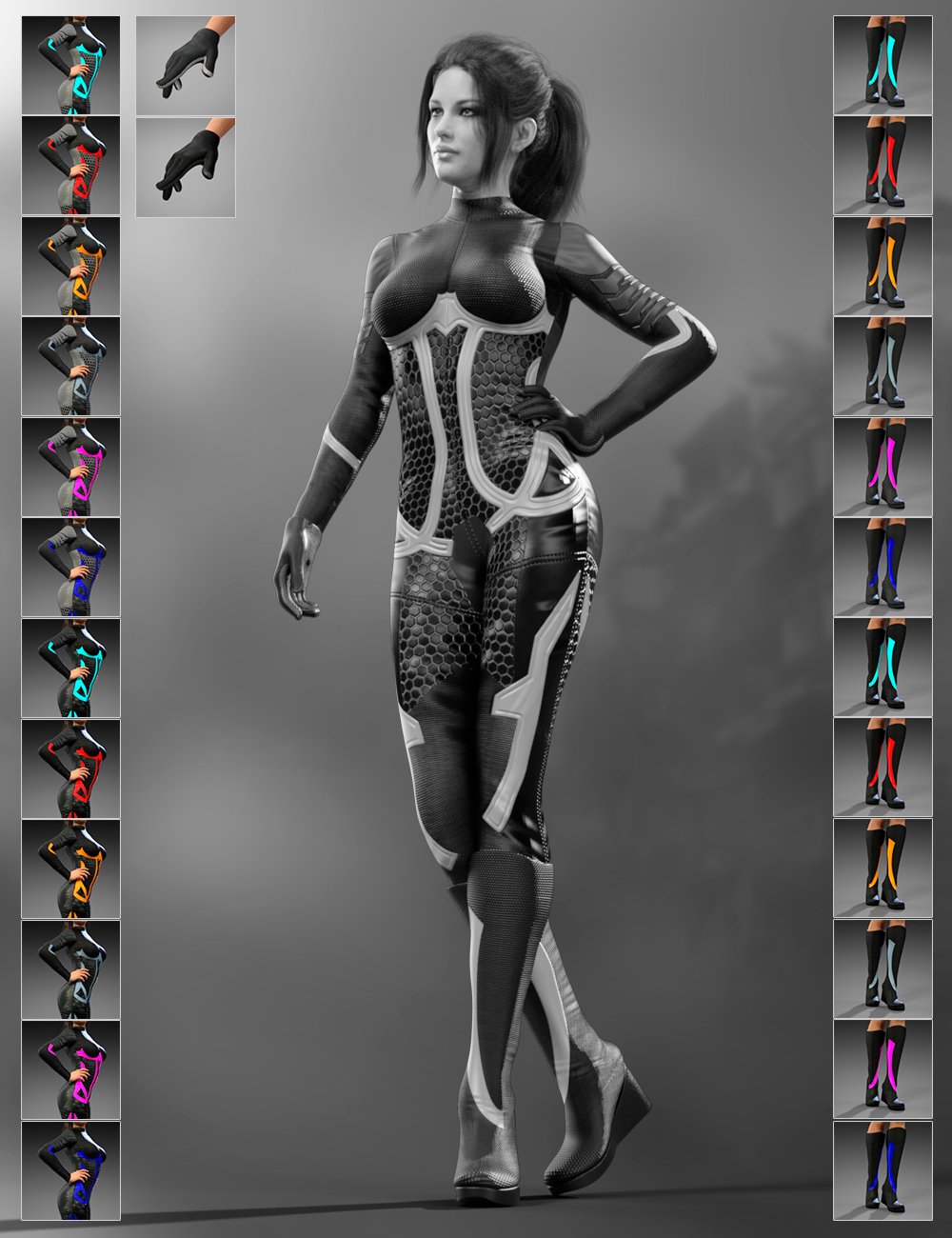 X-Fashion Sci Bodysuit 3 for Genesis 8 Female(s) by: xtrart-3d, 3D Models by Daz 3D