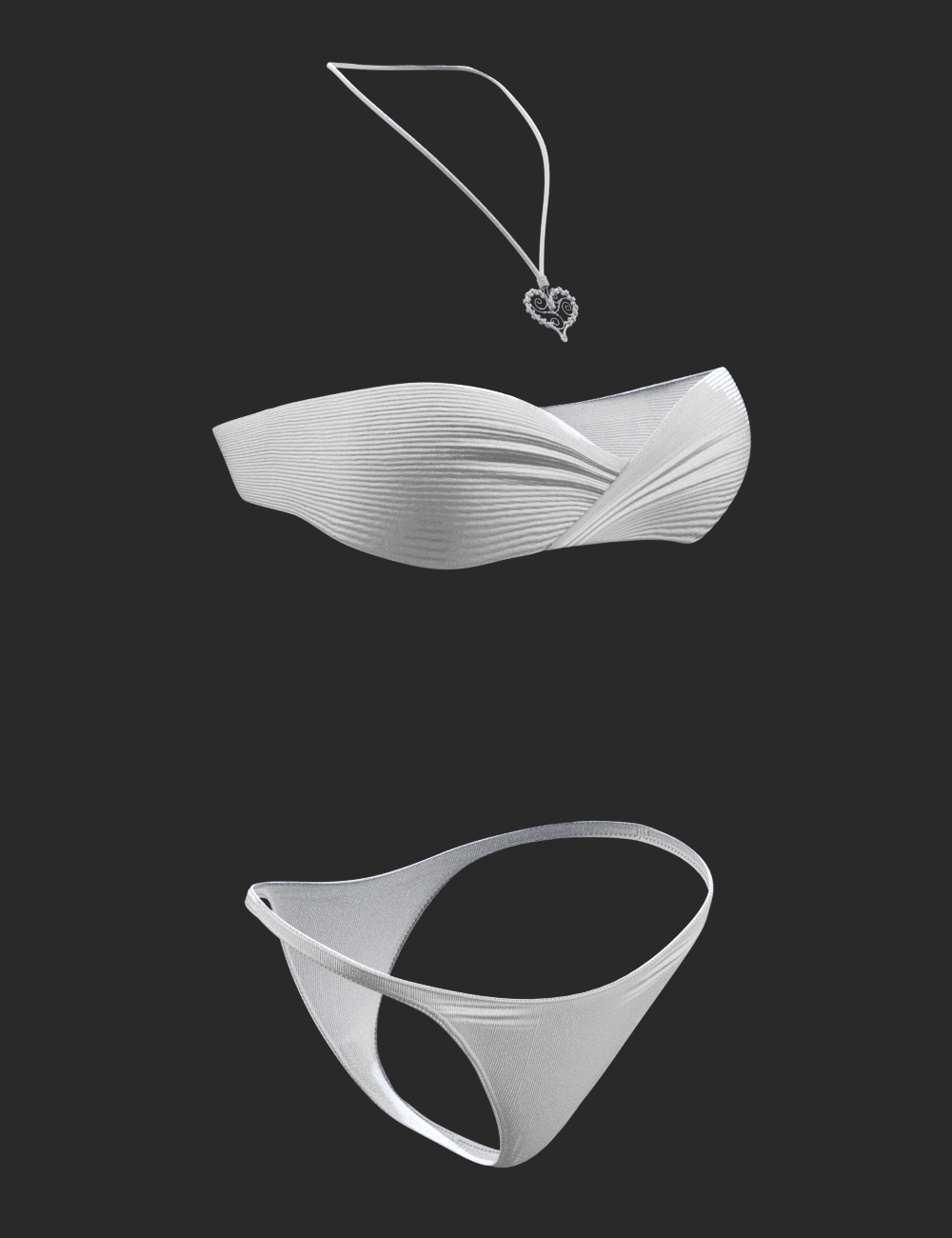 X-Fashion Bohemian Heart Bikini for Genesis 8 Female(s) by: xtrart-3d, 3D Models by Daz 3D
