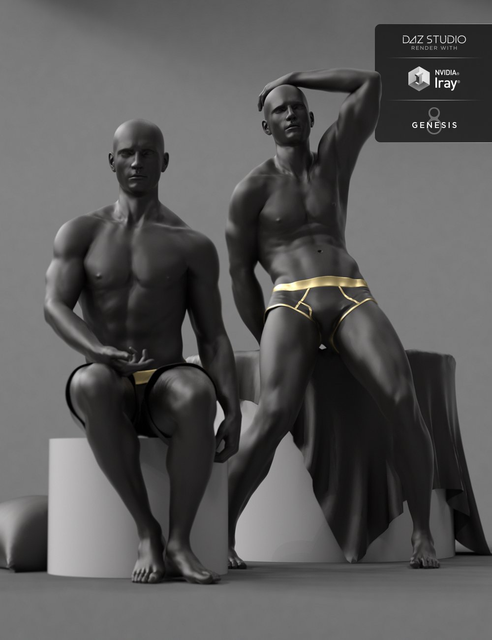Noir Poses for Genesis 8 Male by: Faber Inc, 3D Models by Daz 3D