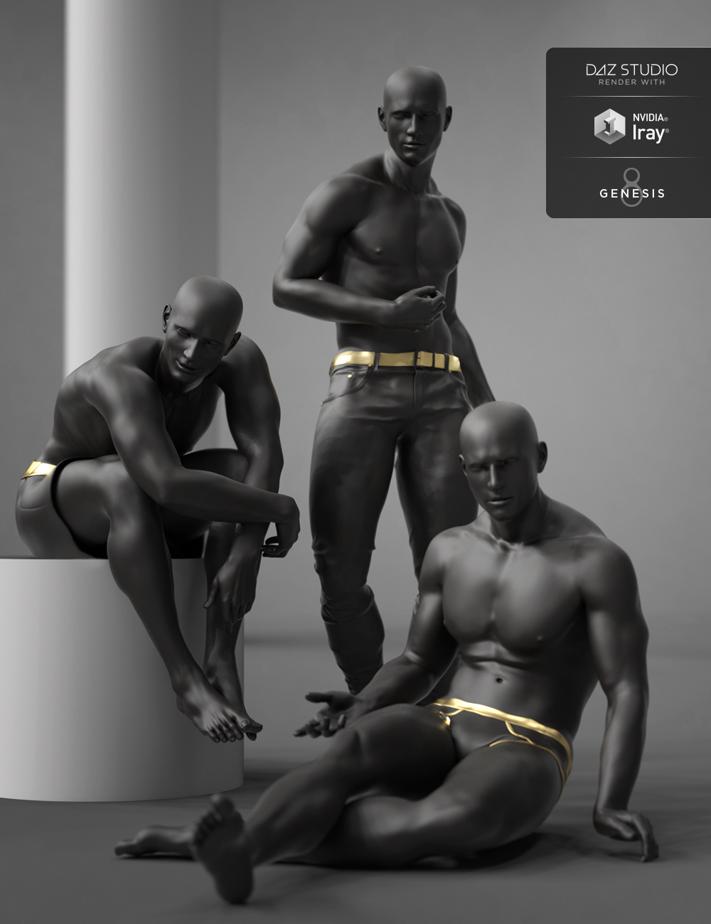 Noir Poses for Genesis 8 Male by: Faber Inc, 3D Models by Daz 3D