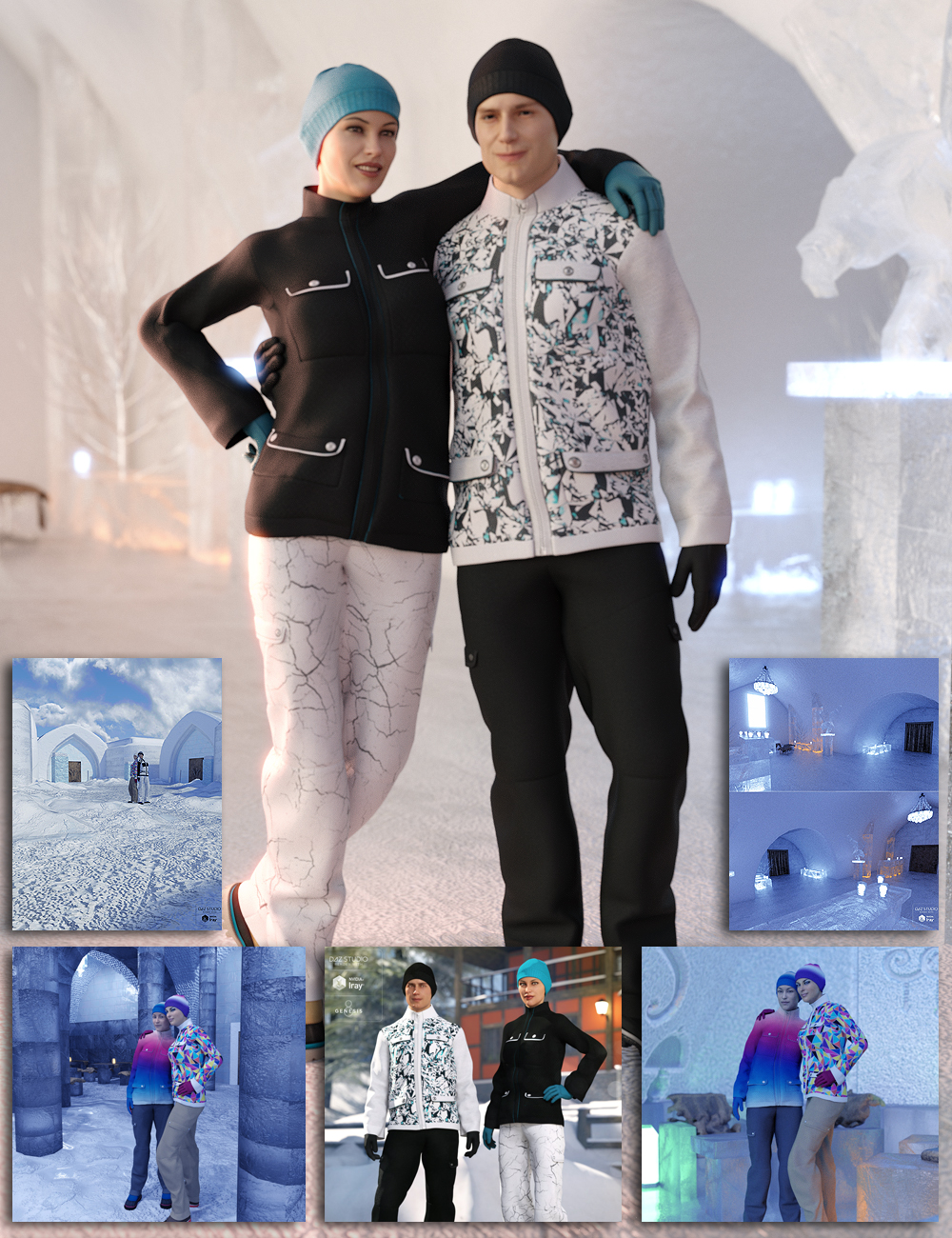 Ice Vacation Bundle by: , 3D Models by Daz 3D
