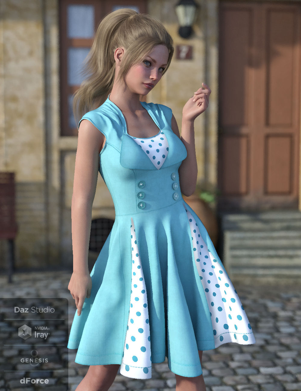 dForce Alicia Outfit for Genesis 8 Female(s) by: WildDesigns, 3D Models by Daz 3D