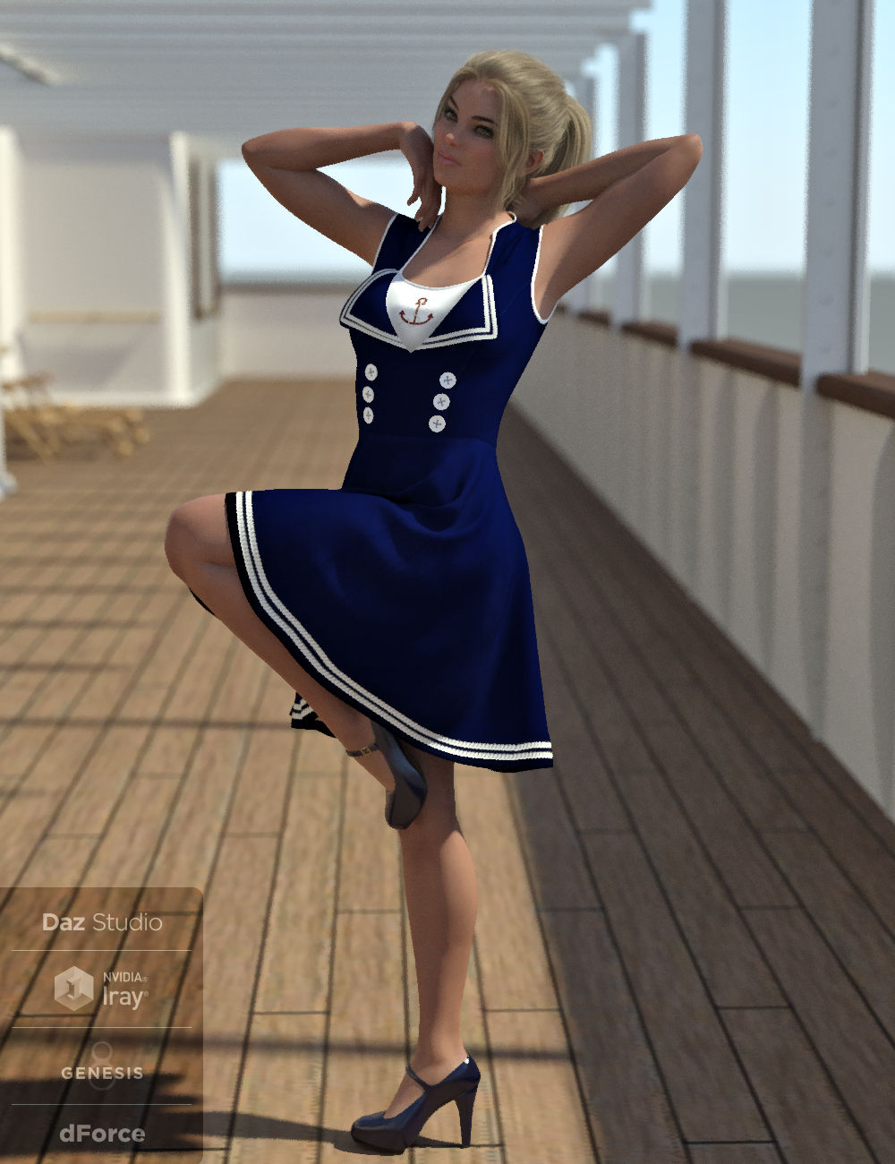 dForce Alicia Outfit for Genesis 8 Female(s) by: WildDesigns, 3D Models by Daz 3D