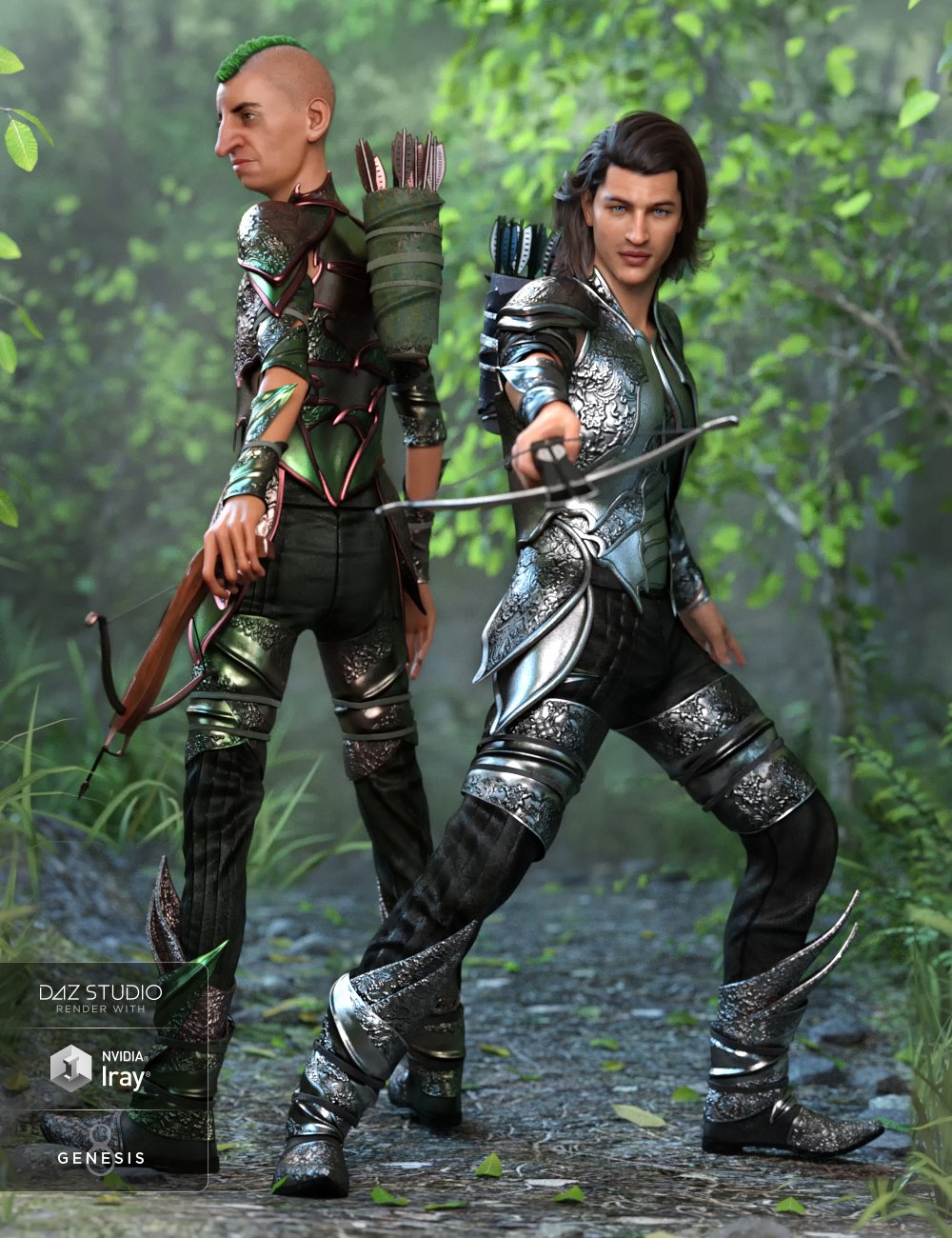 Forest Guardian Outfit Textures by: , 3D Models by Daz 3D