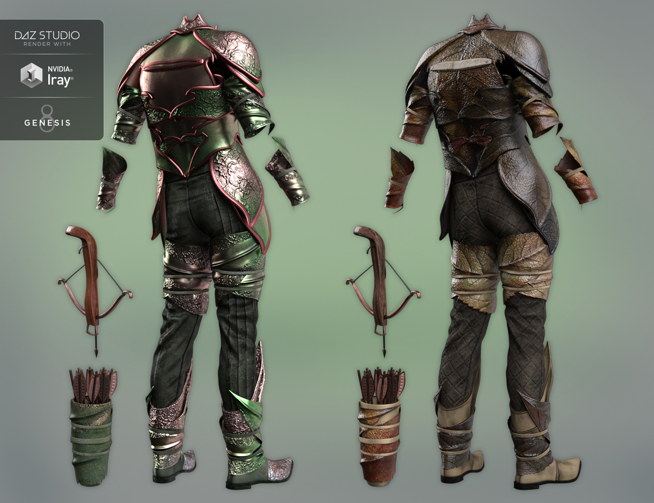 Forest Guardian Outfit Textures by: , 3D Models by Daz 3D