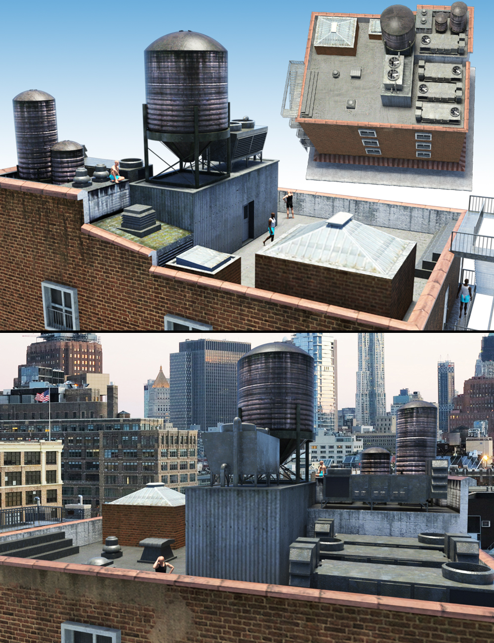 PX Rooftop by: PerspectX, 3D Models by Daz 3D