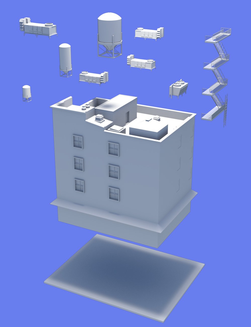 PX Rooftop PX Rooftop by: PerspectX, 3D Models by Daz 3D