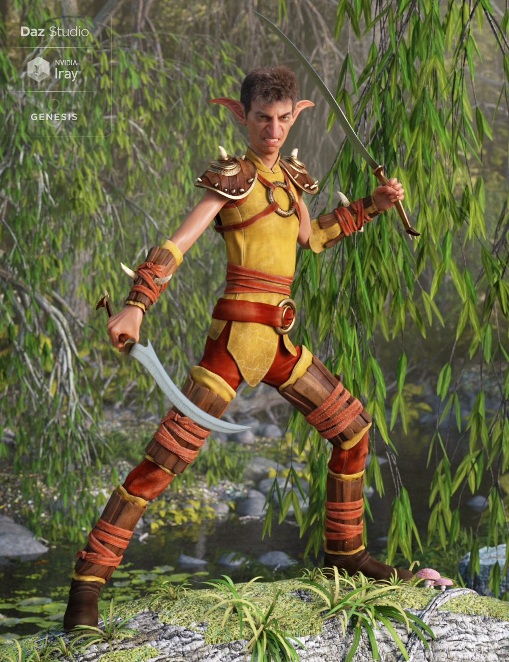 Oak Defender Outfit Textures by: Arien, 3D Models by Daz 3D