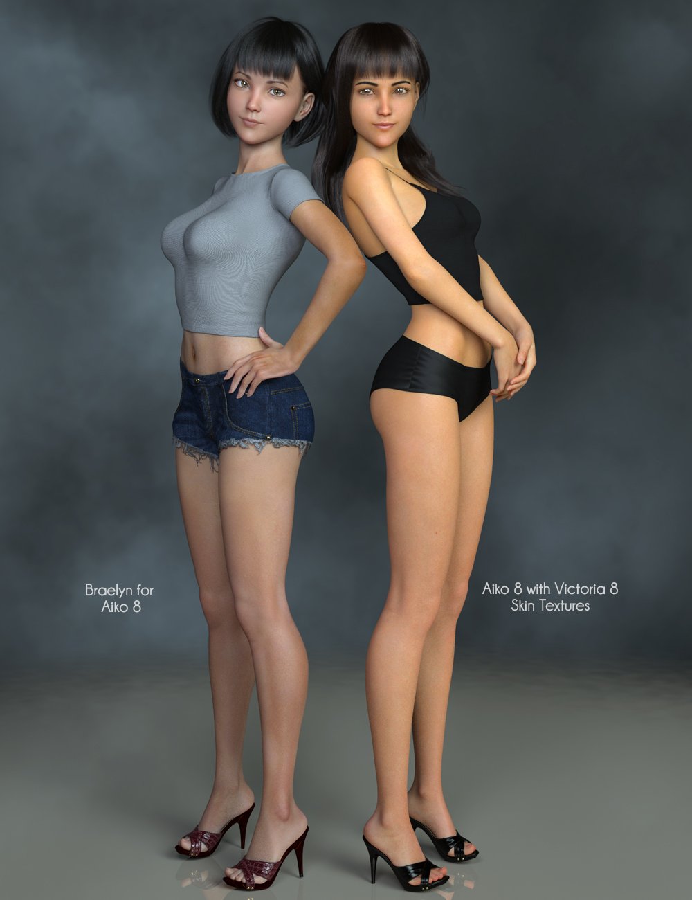 Pix Braelyn for Genesis 8 Female & Aiko 8 by: Pixeluna, 3D Models by Daz 3D
