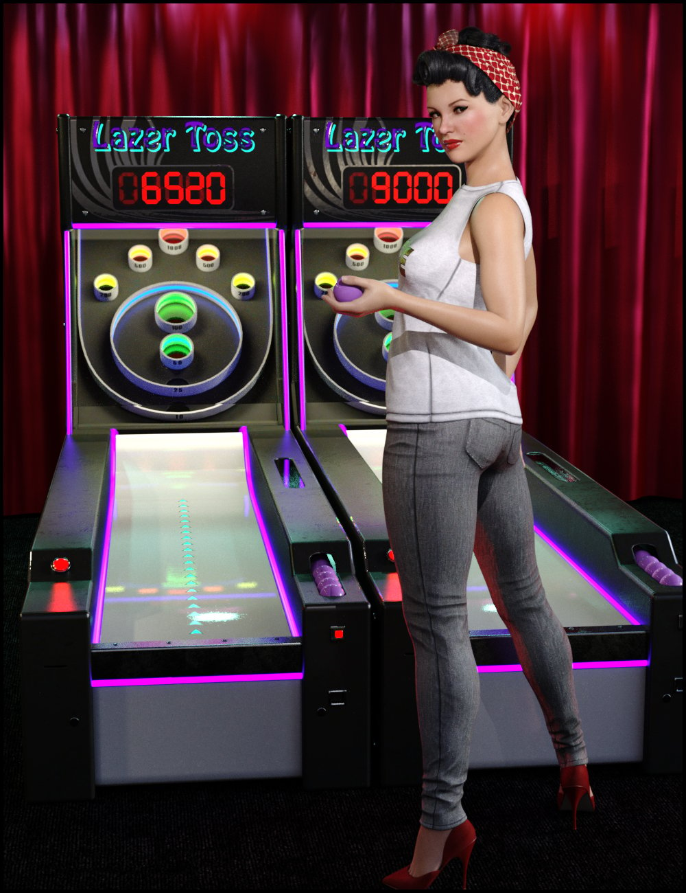 Lazer Toss Arcade Game by: ARTCollab, 3D Models by Daz 3D