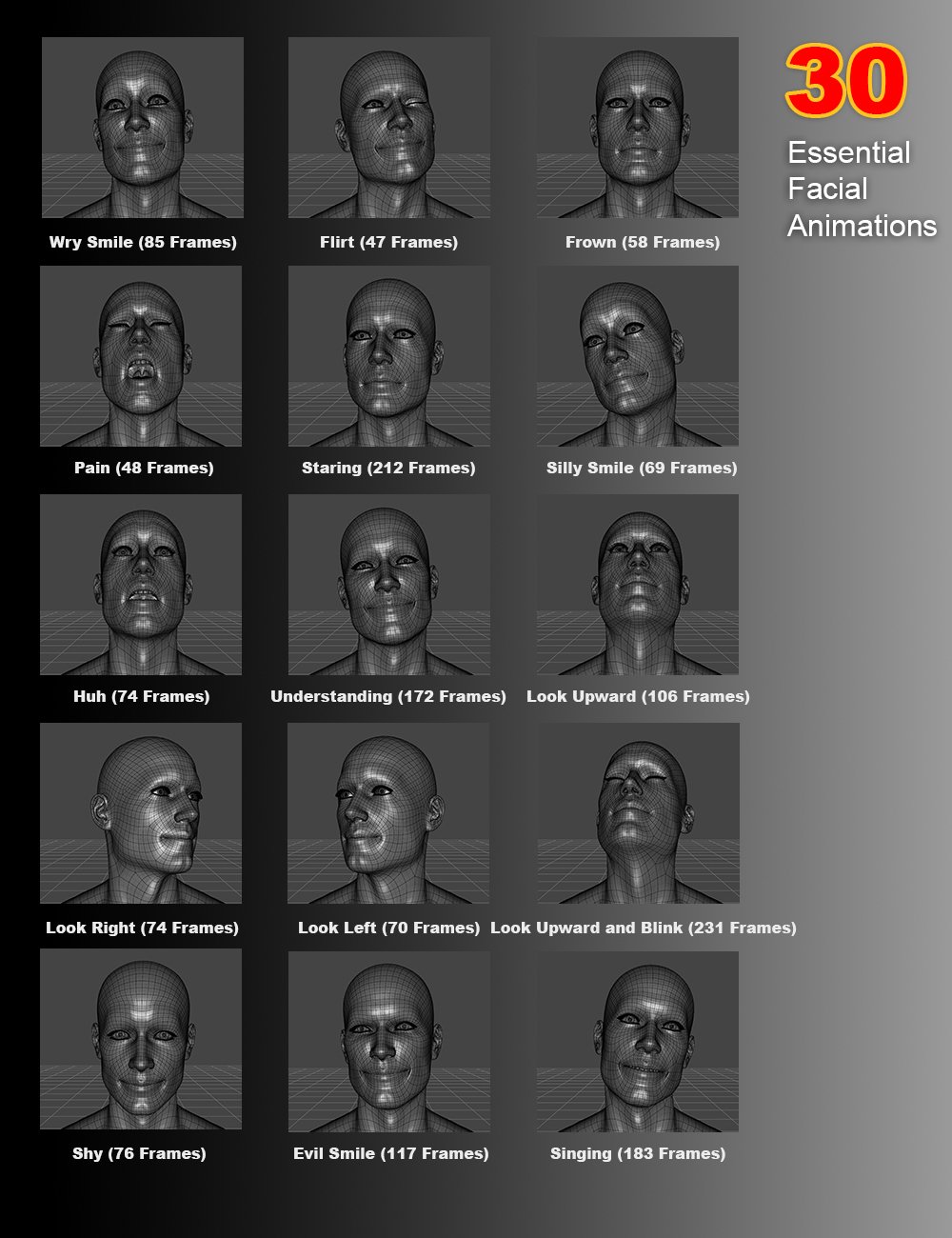 Real Facial Animation for Genesis 8 Males(s) and Female(s) by: QT168, 3D Models by Daz 3D