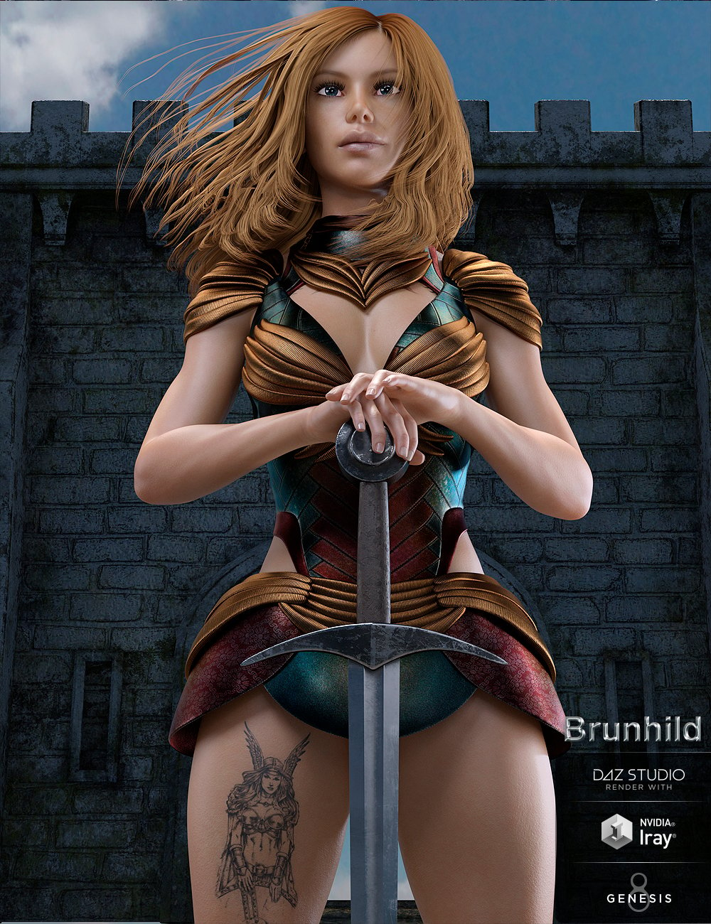 Brunhild for Genesis 8 Female by: , 3D Models by Daz 3D