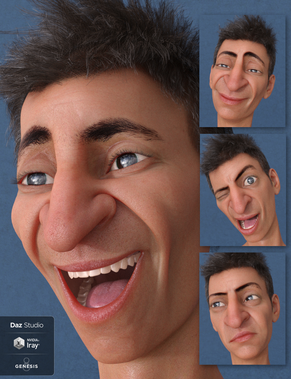 Jolly Ollie Expressions for Ollie 8 by: SloshWerks, 3D Models by Daz 3D