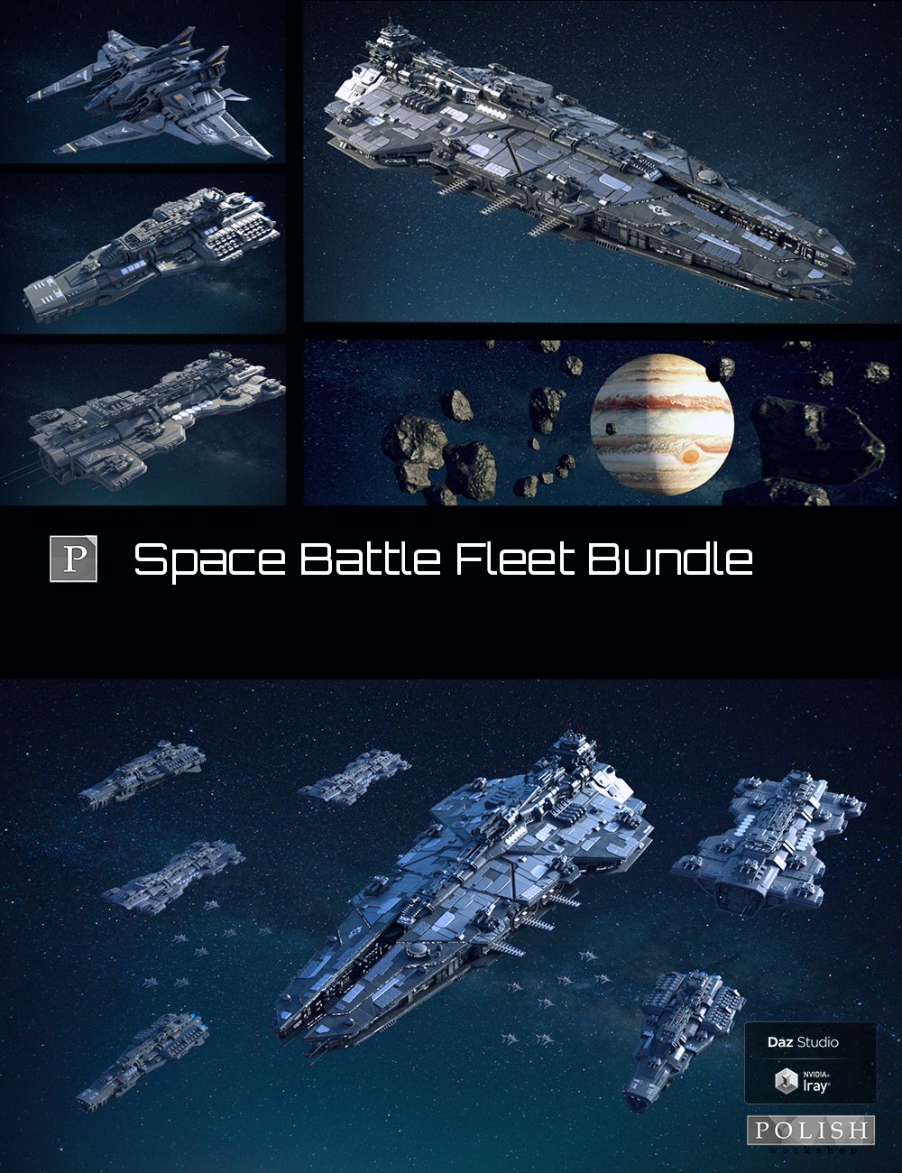 Space Battle Fleet Bundle by: Polish, 3D Models by Daz 3D