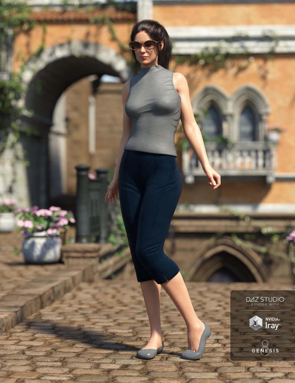 Vintage Summer Clothing Set for Genesis 8 Female(s) by: CynderBlue, 3D Models by Daz 3D