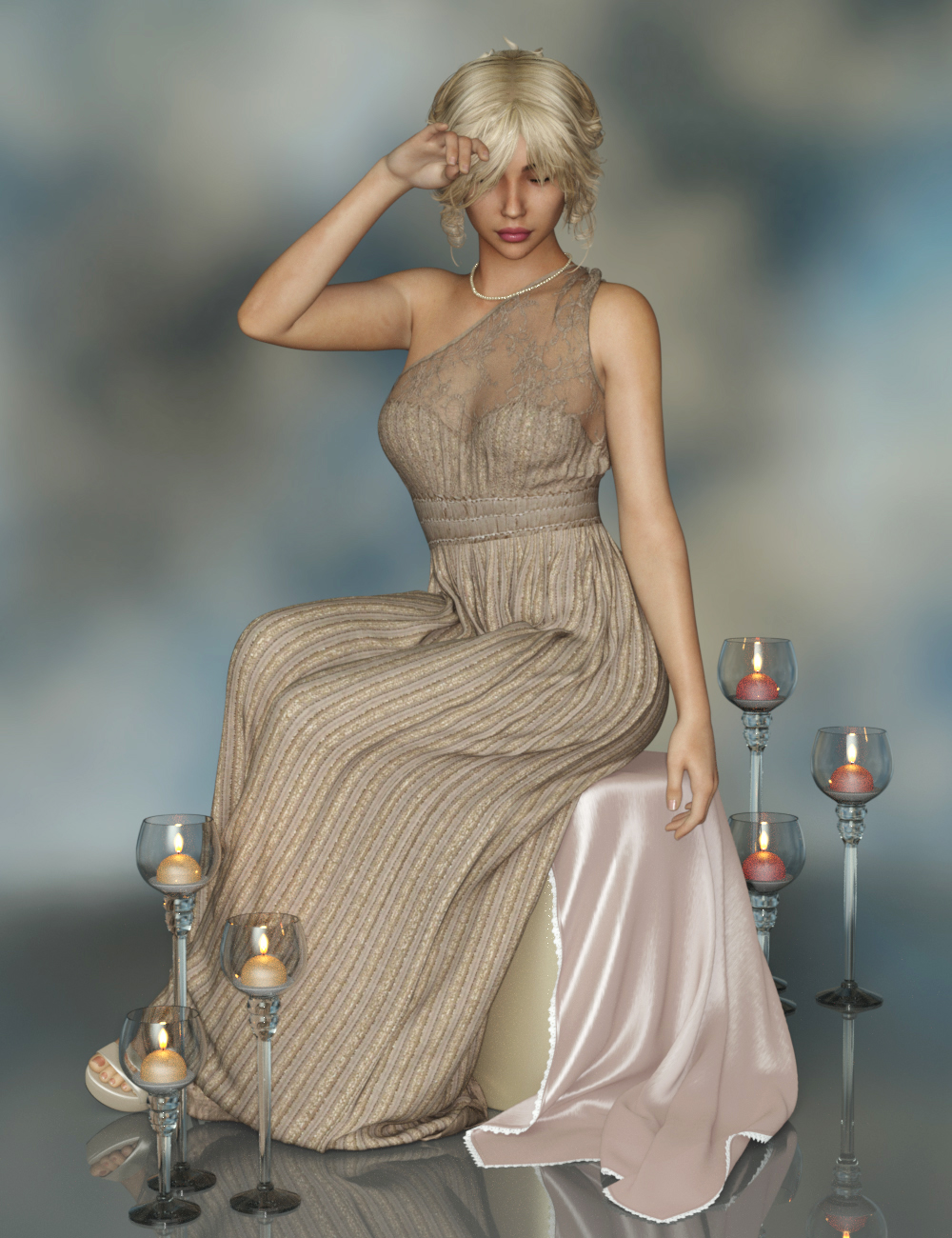 dForce Pure Grace for Genesis 8 Female(s) by: PandyGirlDirtyFairyWildDesigns, 3D Models by Daz 3D