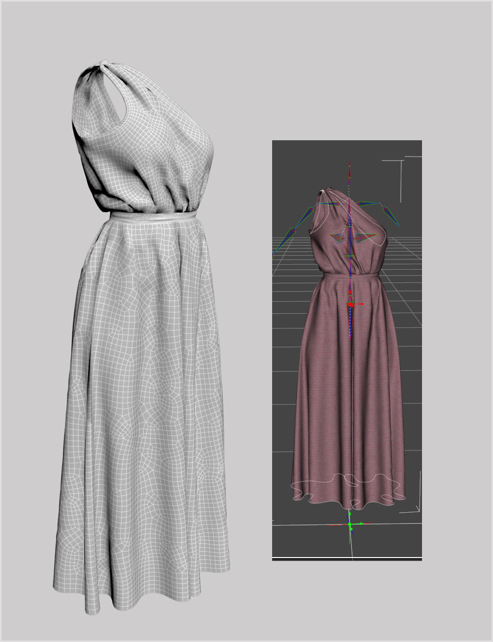 dForce Roma Dress for Genesis 8 Female(s) by: Cute3D, 3D Models by Daz 3D
