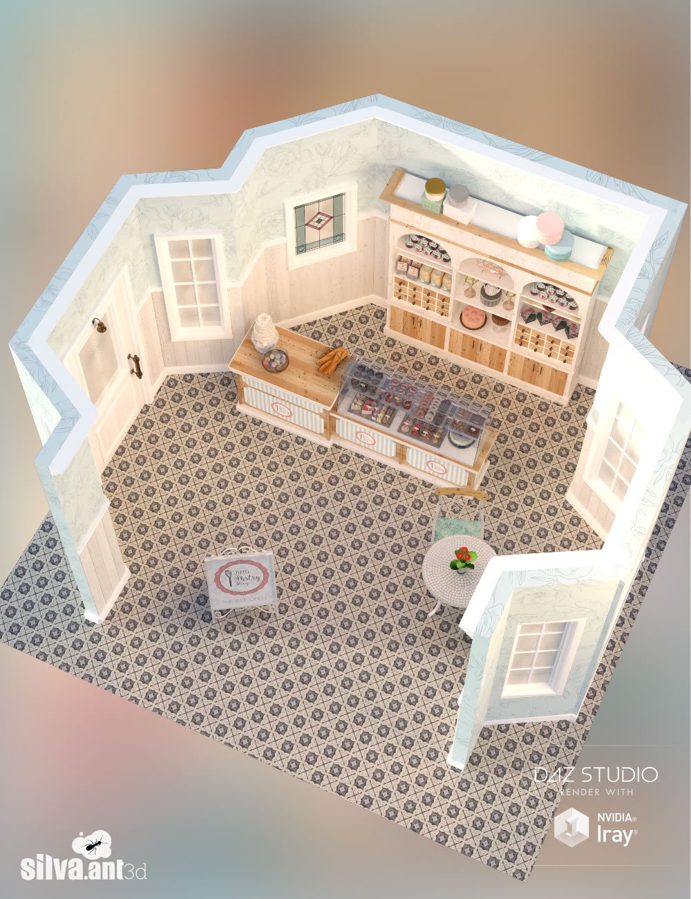 Little Pastry Shop by: SilvaAnt3d, 3D Models by Daz 3D