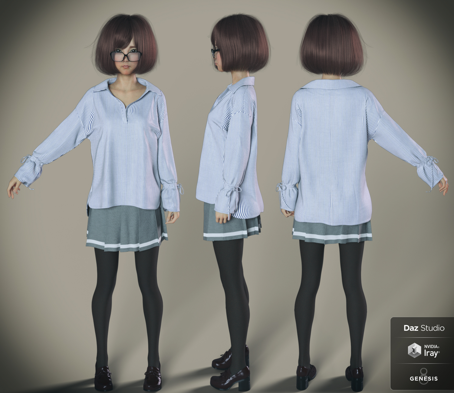 Young Minto and dForce Minto Outfit for Genesis 8 Female(s) by: , 3D Models by Daz 3D
