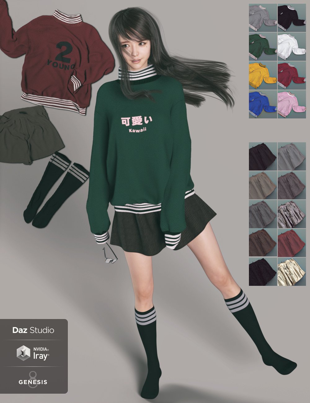 Young Minto and dForce Minto Outfit for Genesis 8 Female(s) Young Minto and dForce Minto Outfit for Genesis 8 Female(s) by: , 3D Models by Daz 3D