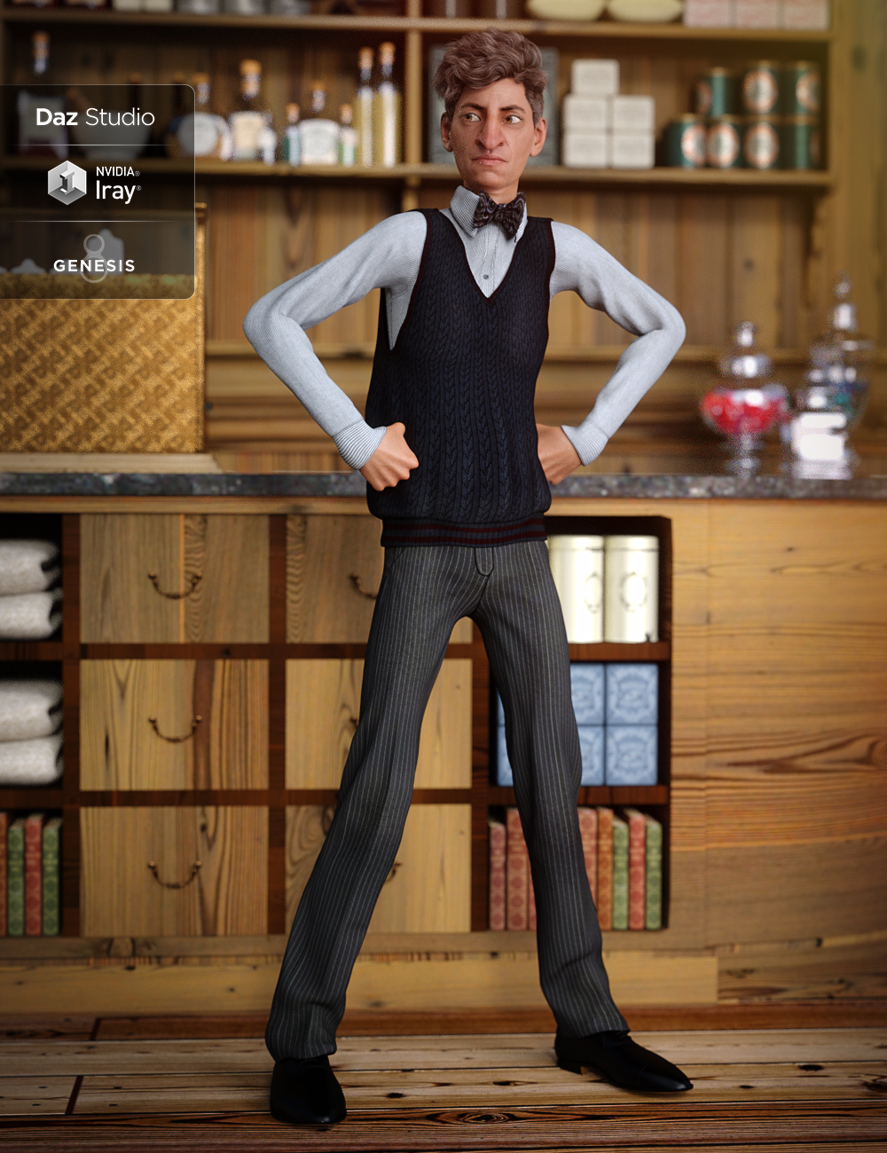 Sweater Vest Outfit Textures by: Arien, 3D Models by Daz 3D