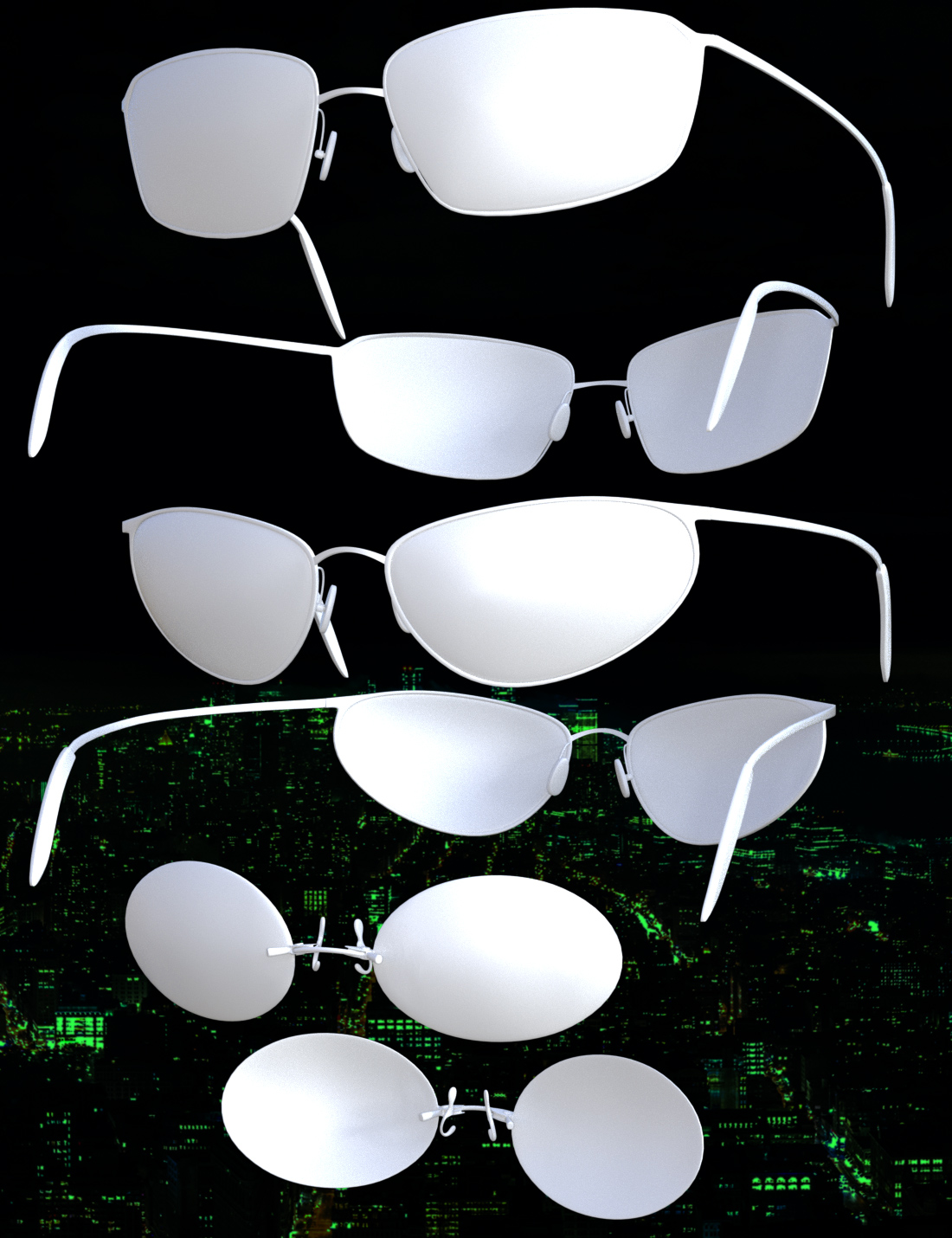 Eyewear Pack 2.0 - Trilogy by: Torinouta, 3D Models by Daz 3D