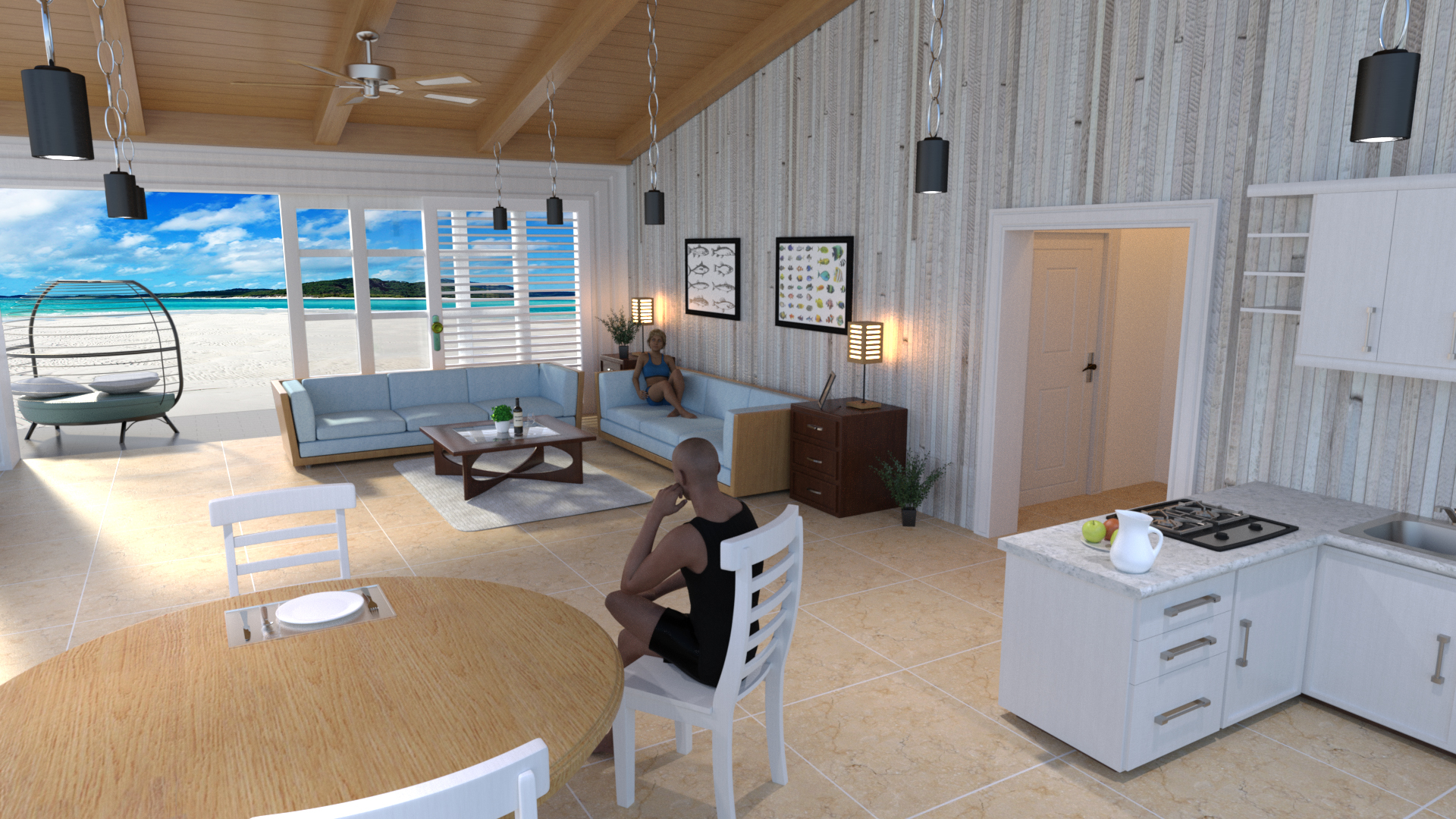 TS Beach House by: Tesla3dCorp, 3D Models by Daz 3D