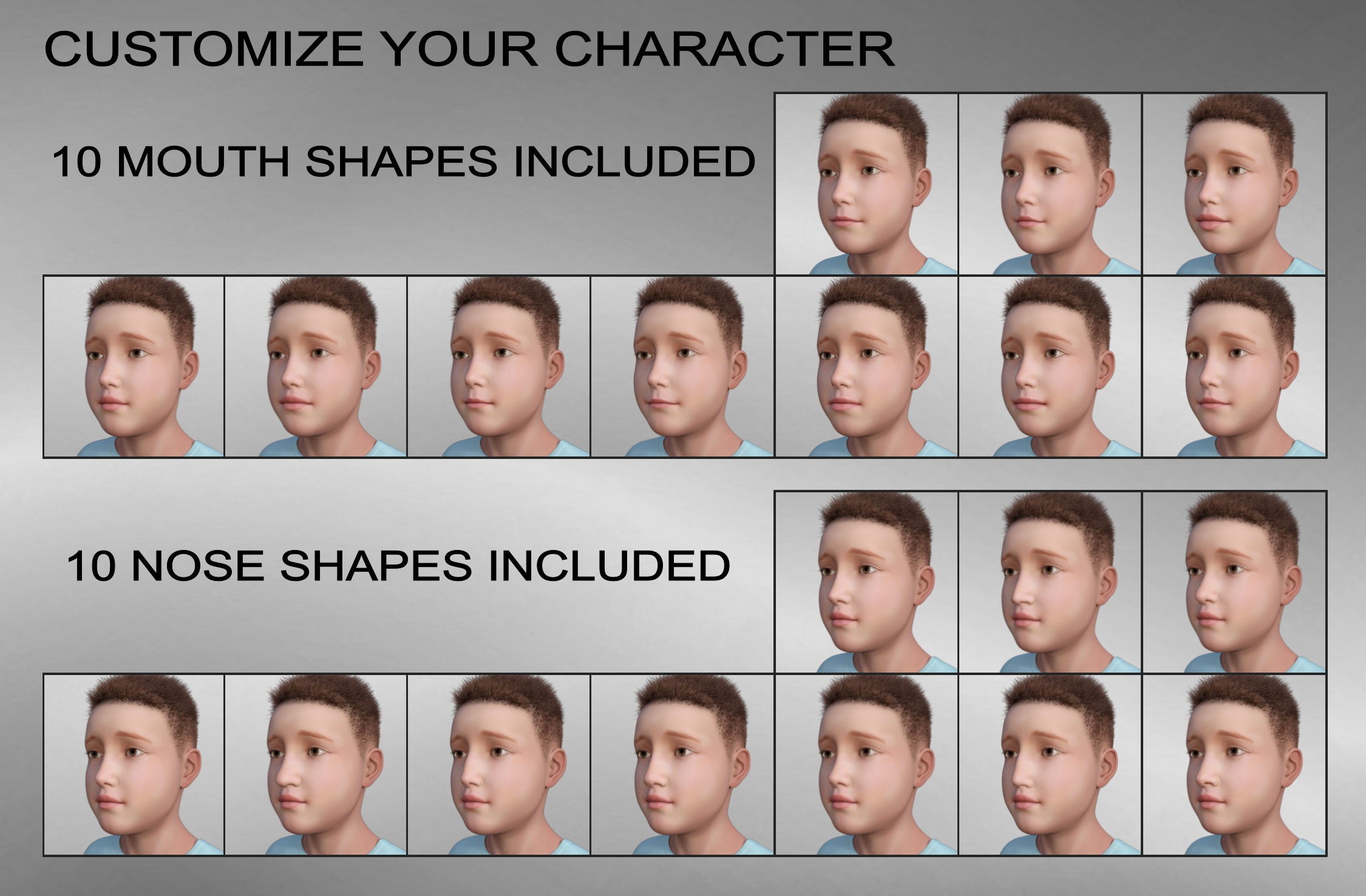 Body Shapes: Children for Genesis 8 Male by: JWolf, 3D Models by Daz 3D