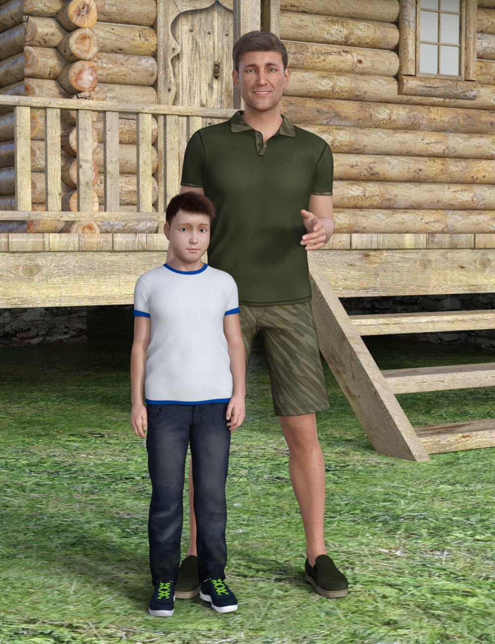 Body Shapes: Children for Genesis 8 Male by: JWolf, 3D Models by Daz 3D