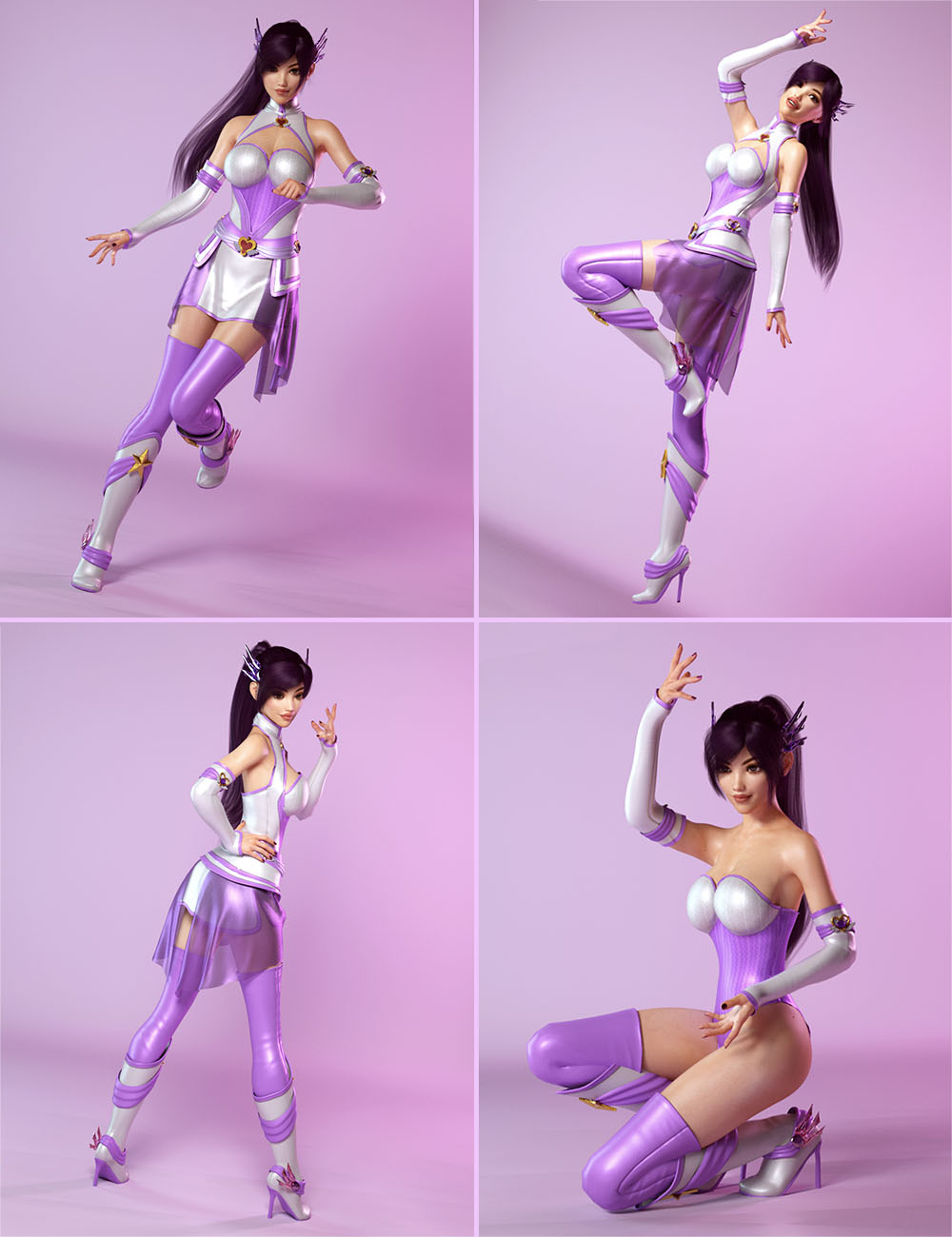 Kawaii Magic Poses set for Genesis 8 Female(s) by: Val3dart, 3D Models by Daz 3D