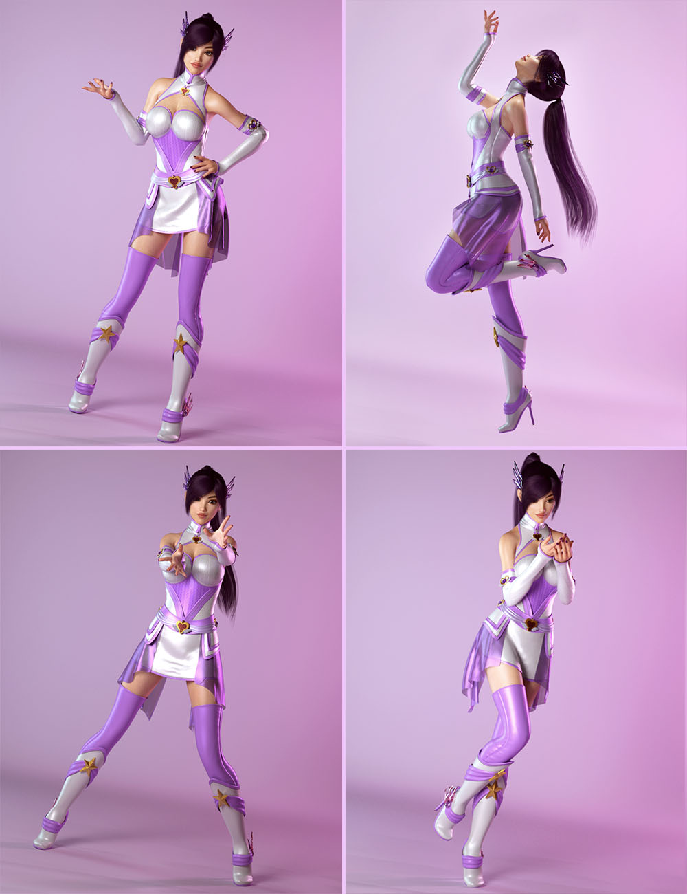 Kawaii Magic Poses set for Genesis 8 Female(s) by: Val3dart, 3D Models by Daz 3D