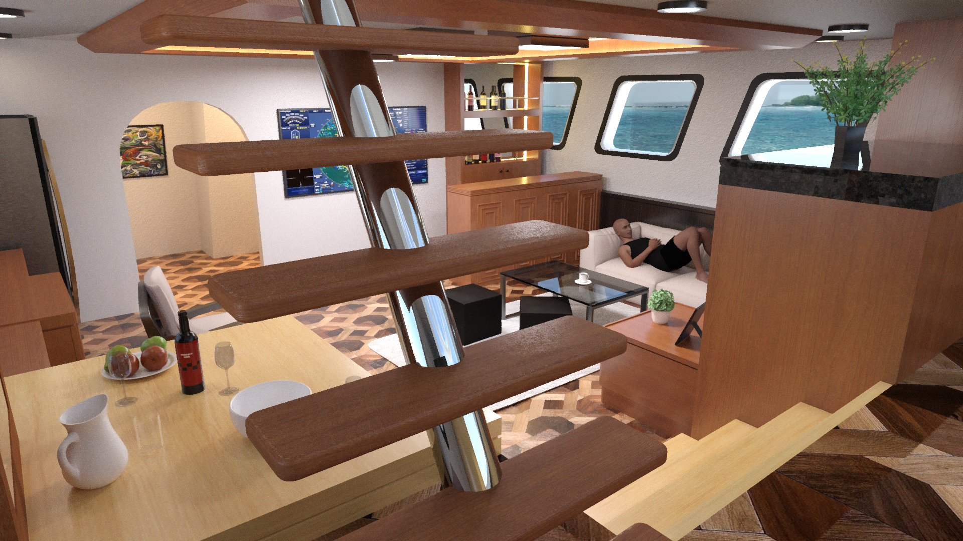 Yacht Salon by: Tesla3dCorp, 3D Models by Daz 3D