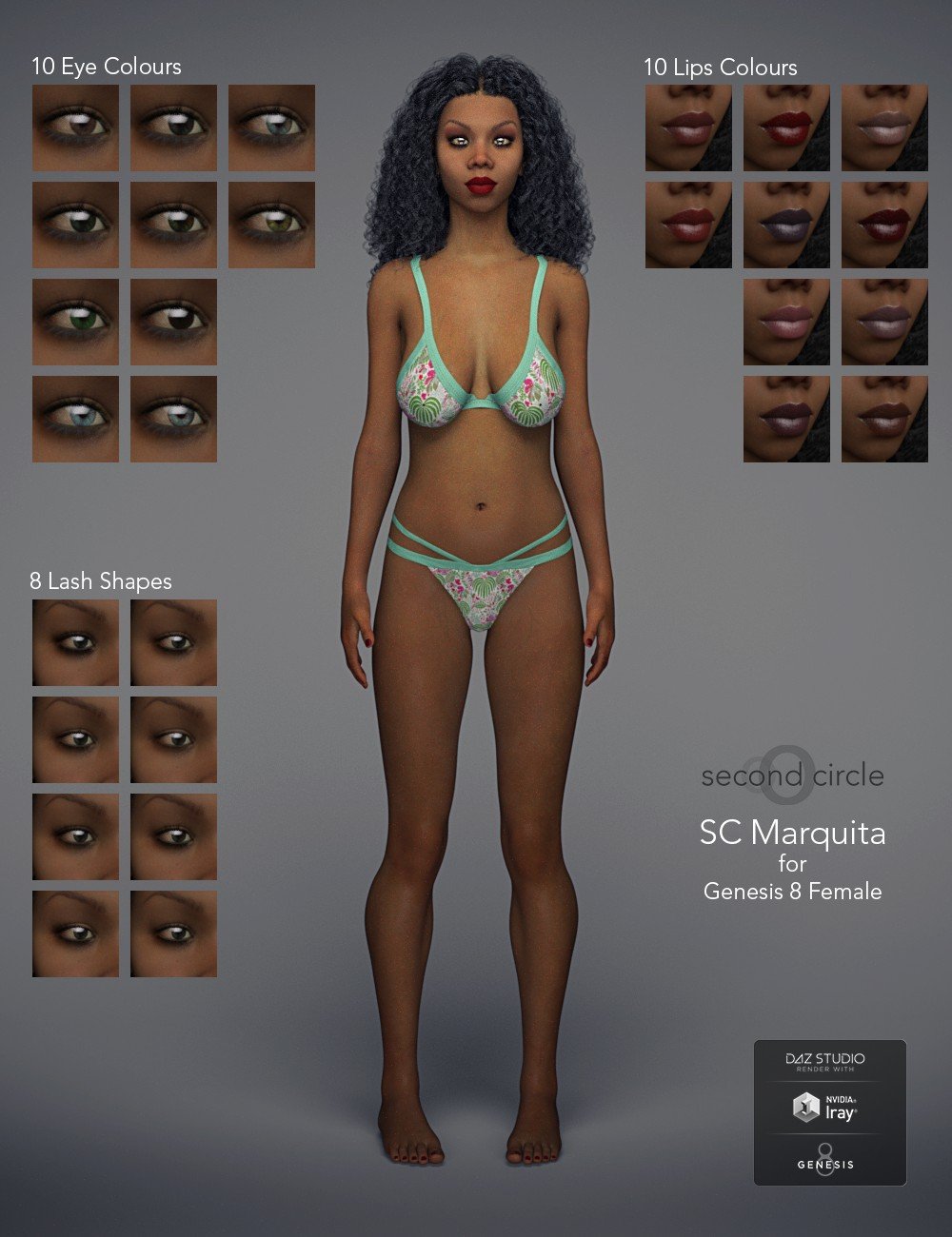 SC Marquita for Genesis 8 Female by: Second-Circle, 3D Models by Daz 3D