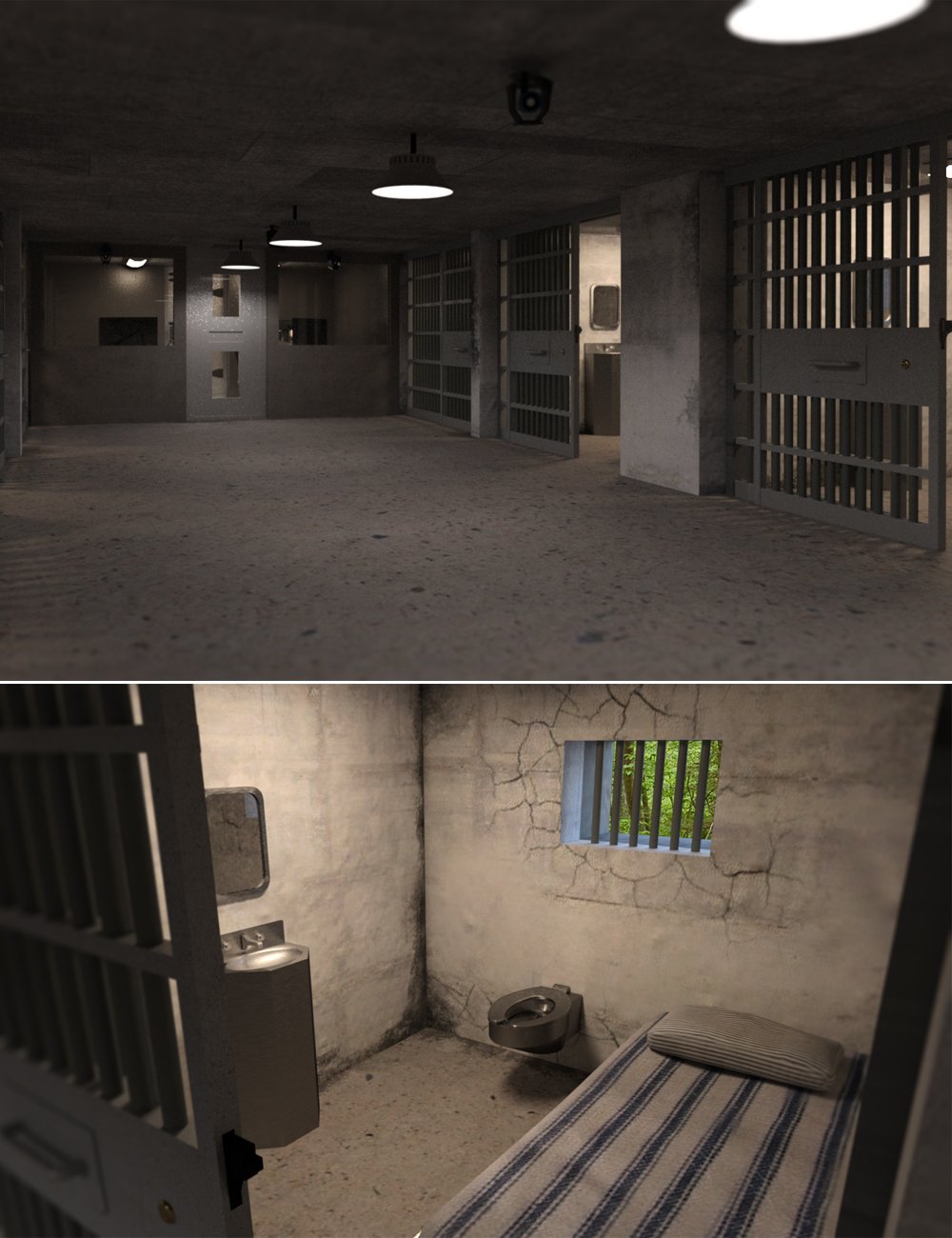 Empty Detention Cell by: Digitallab3D, 3D Models by Daz 3D